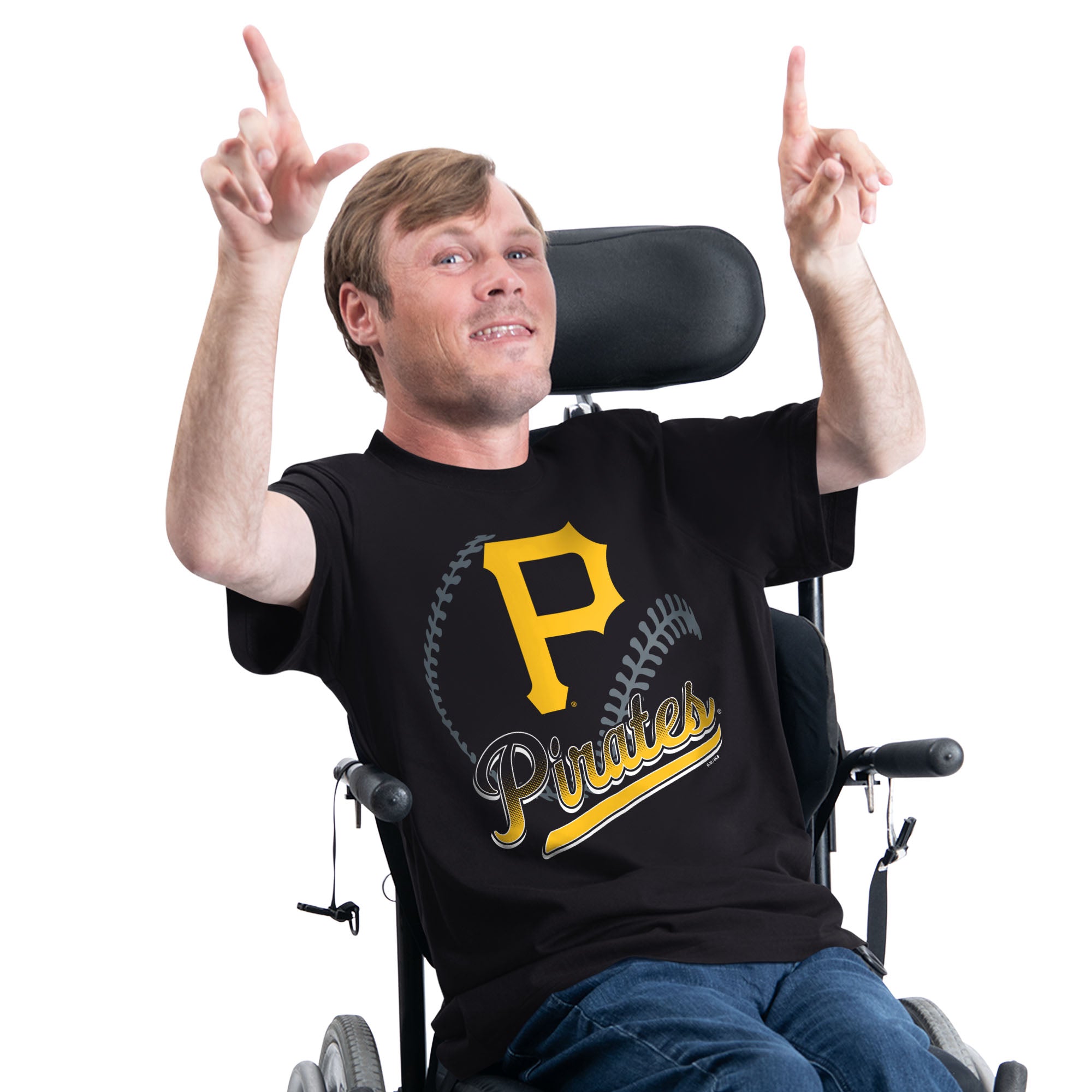 Men's Starter Black Pittsburgh Pirates Adaptive Shadow Pitch T-Shirt