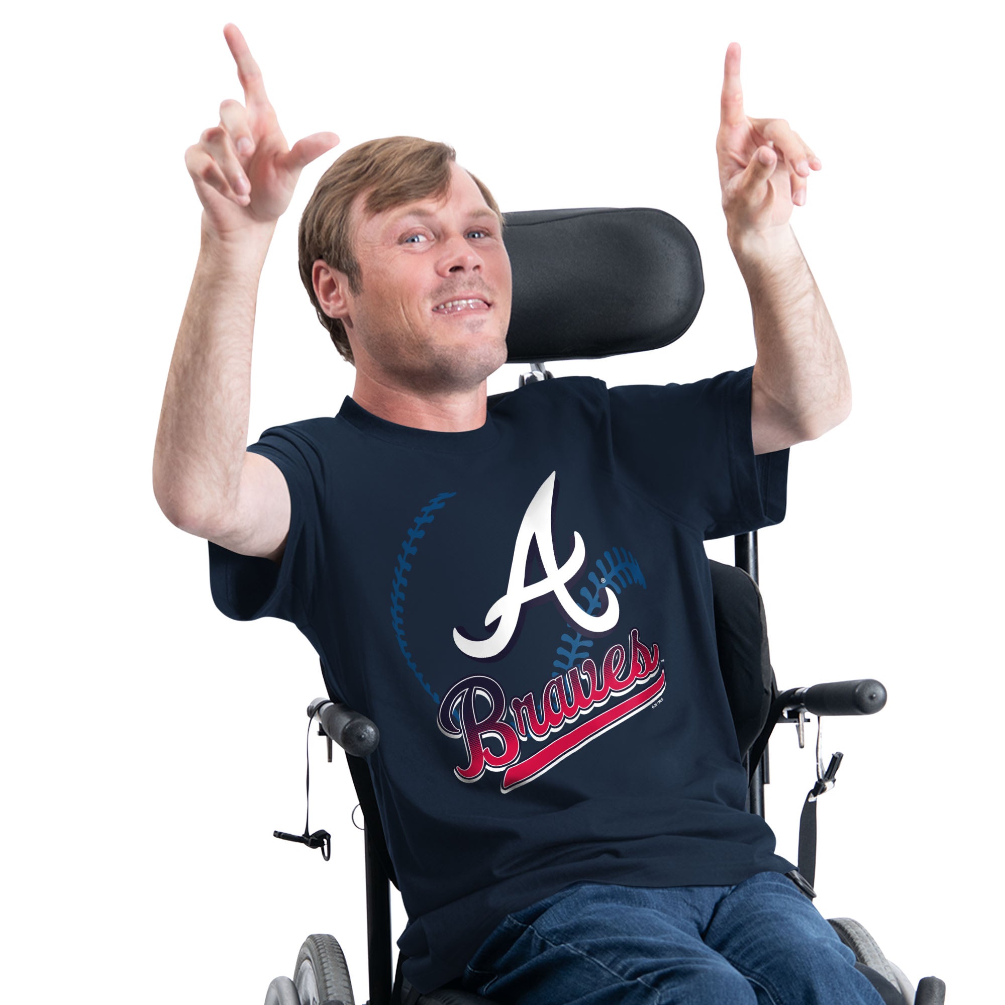 Men's Starter Navy Atlanta Braves Adaptive Shadow Pitch T-Shirt