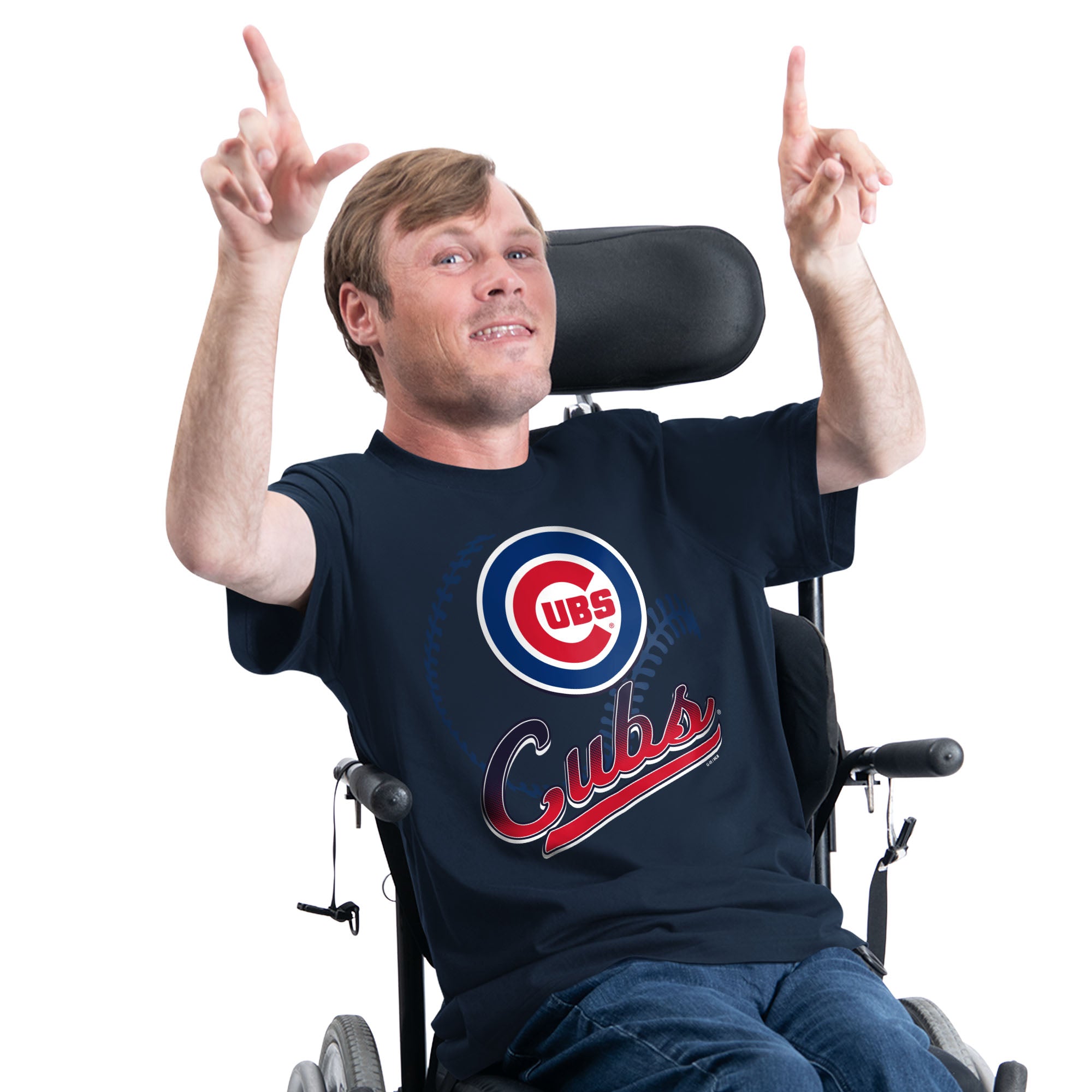 Men's Starter Navy Chicago Cubs Adaptive Shadow Pitch T-Shirt