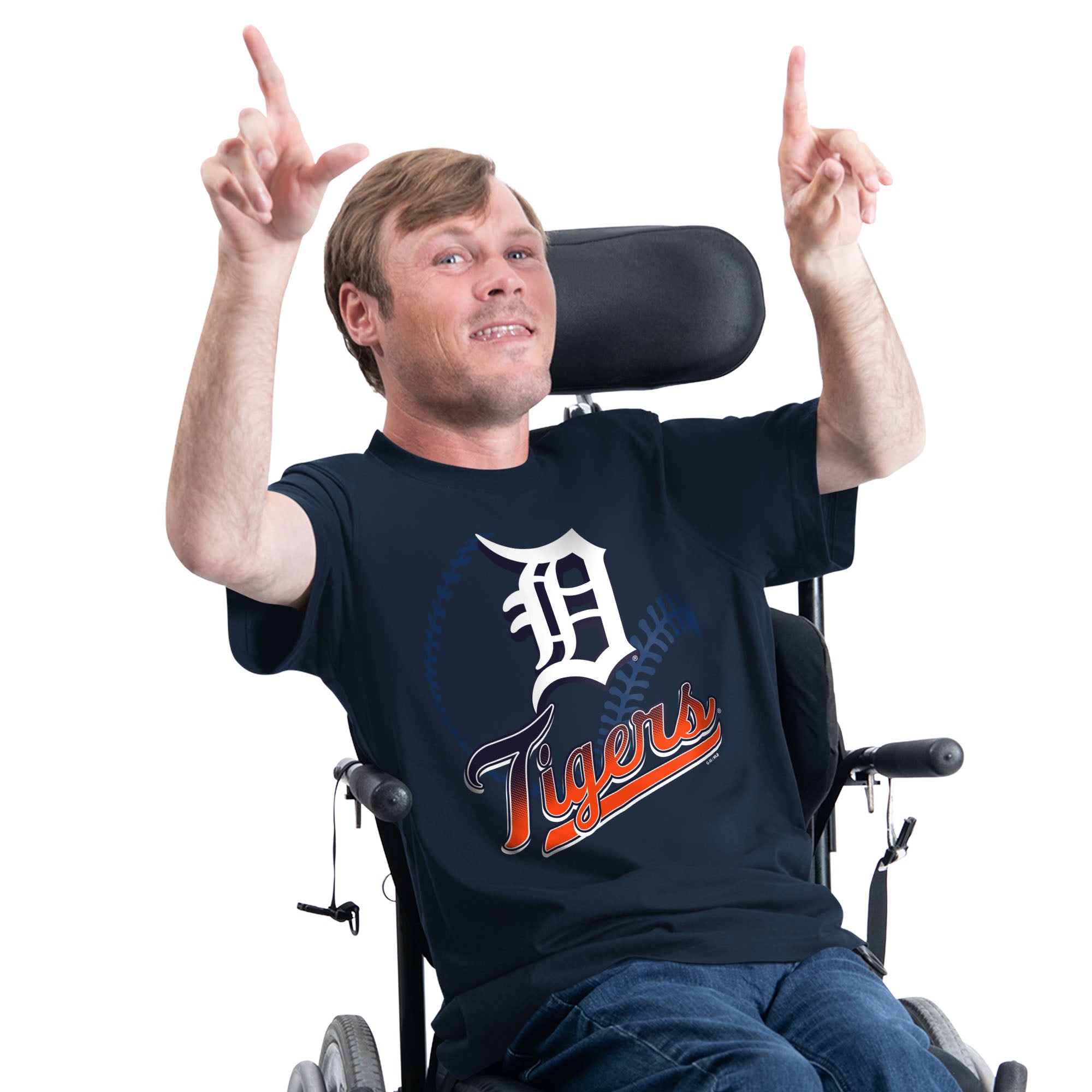 Men's Starter Navy Detroit Tigers Adaptive Shadow Pitch T-Shirt