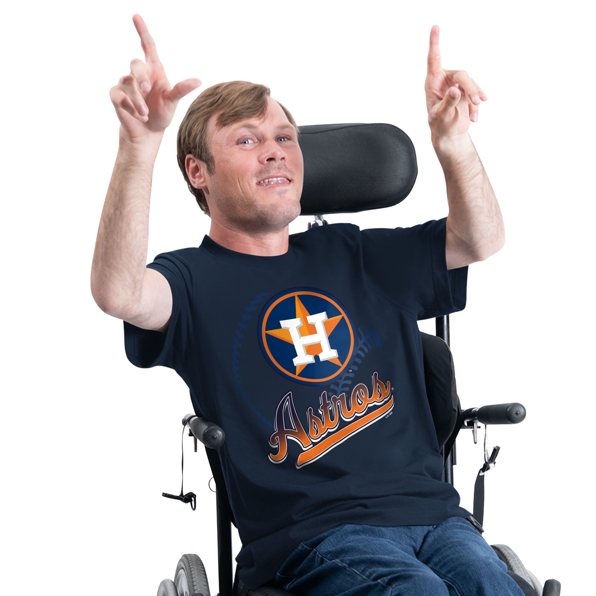Men's Starter Navy Houston Astros Adaptive Shadow Pitch T-Shirt
