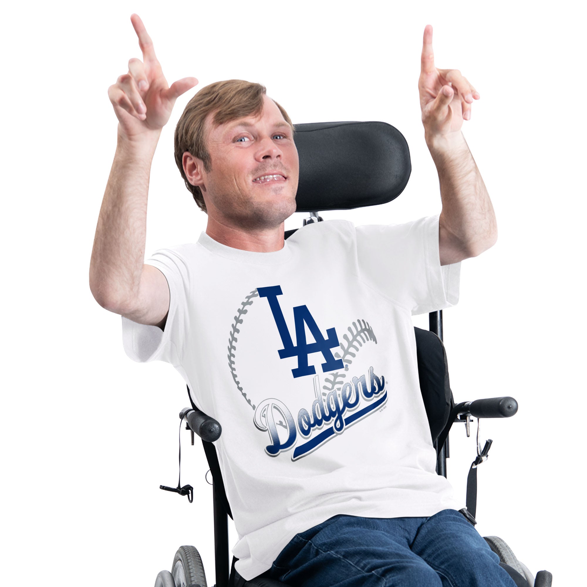 Men's Starter White Los Angeles Dodgers Adaptive Shadow Pitch T-Shirt