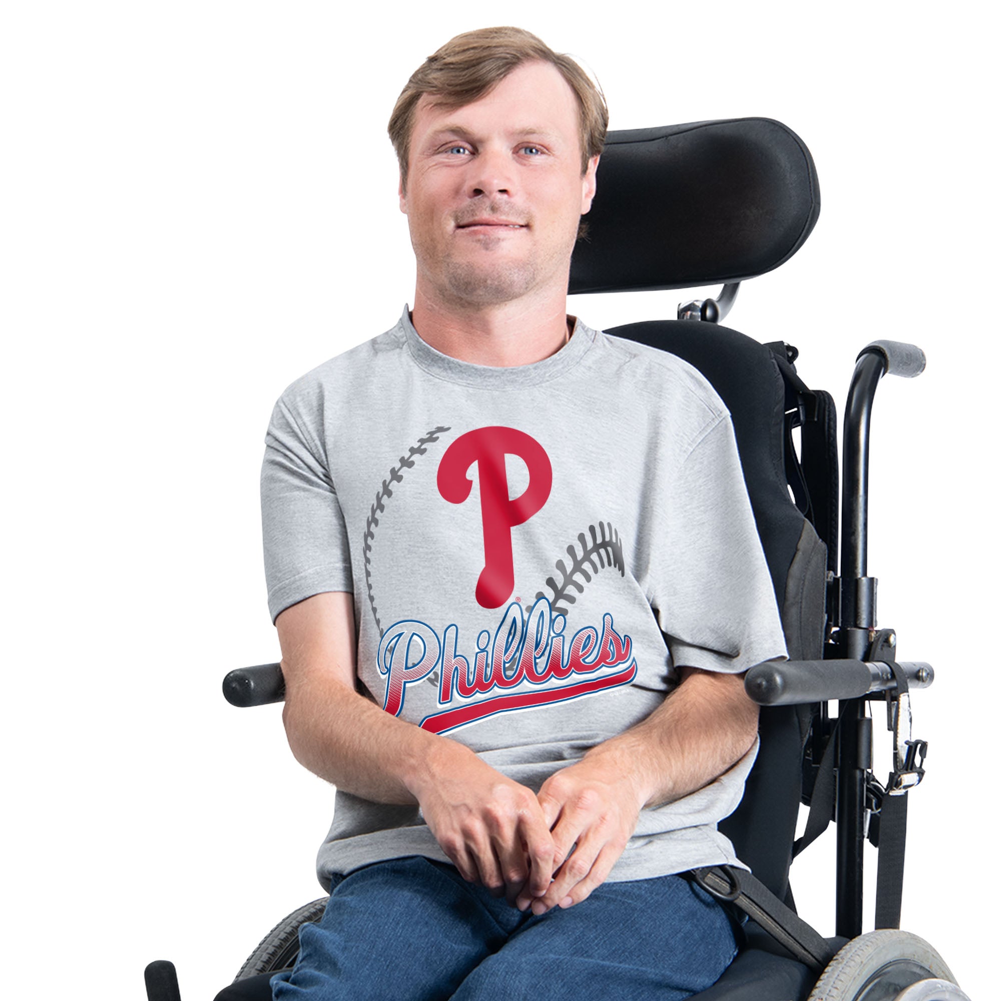 Men's Starter Gray Philadelphia Phillies Adaptive Shadow Pitch T-Shirt