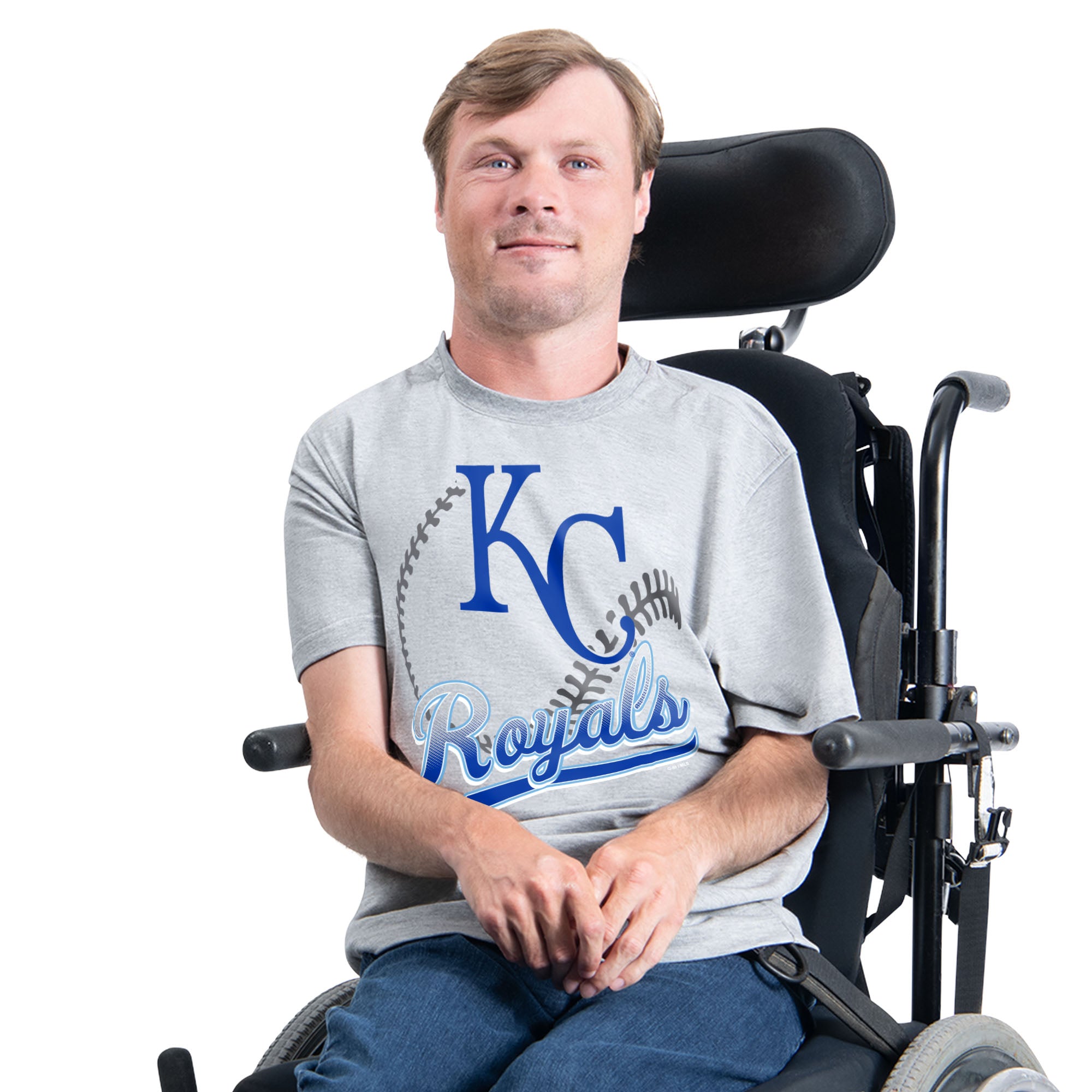 Men's Starter Gray Kansas City Royals Adaptive Shadow Pitch T-Shirt