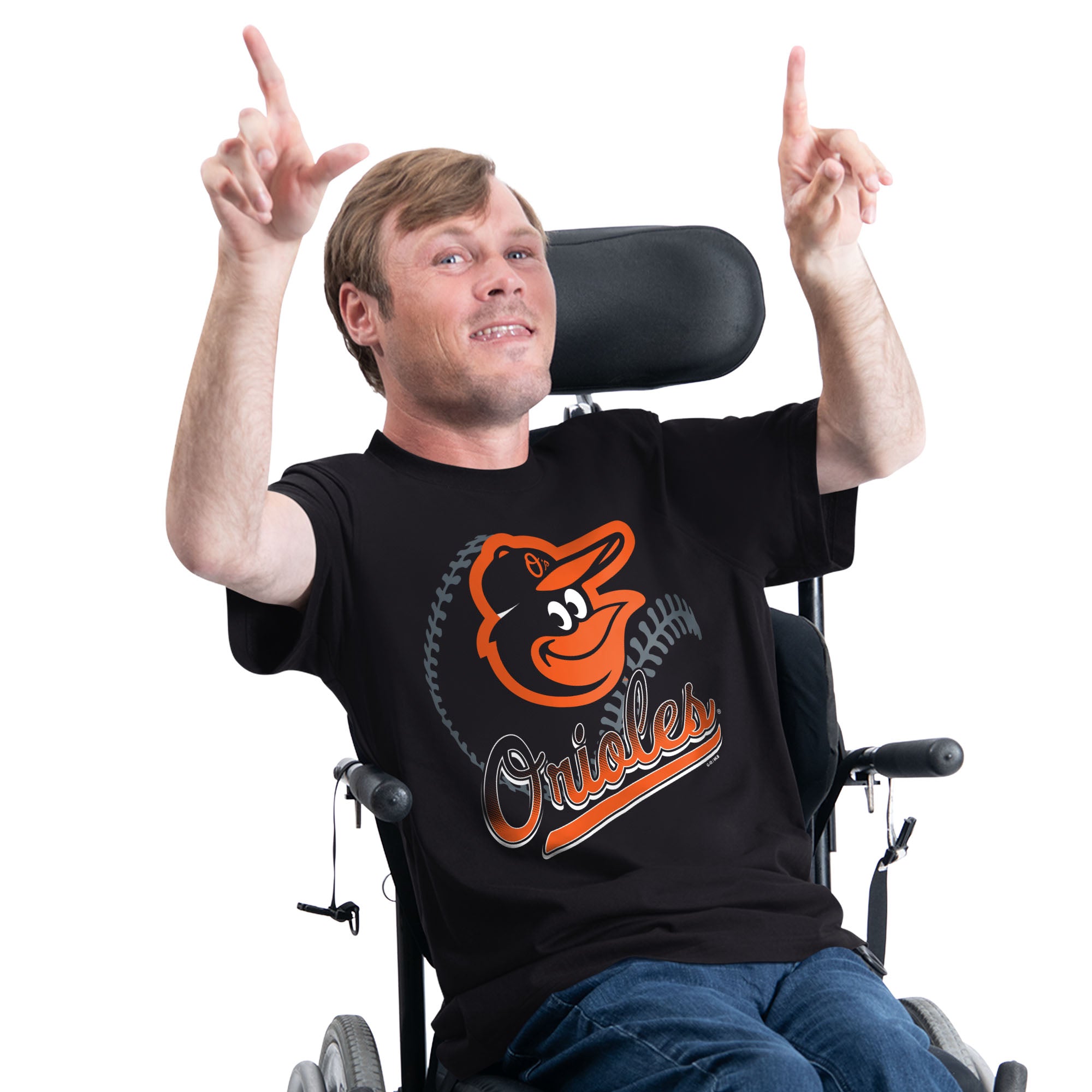 Men's Starter Black Baltimore Orioles Adaptive Shadow Pitch T-Shirt