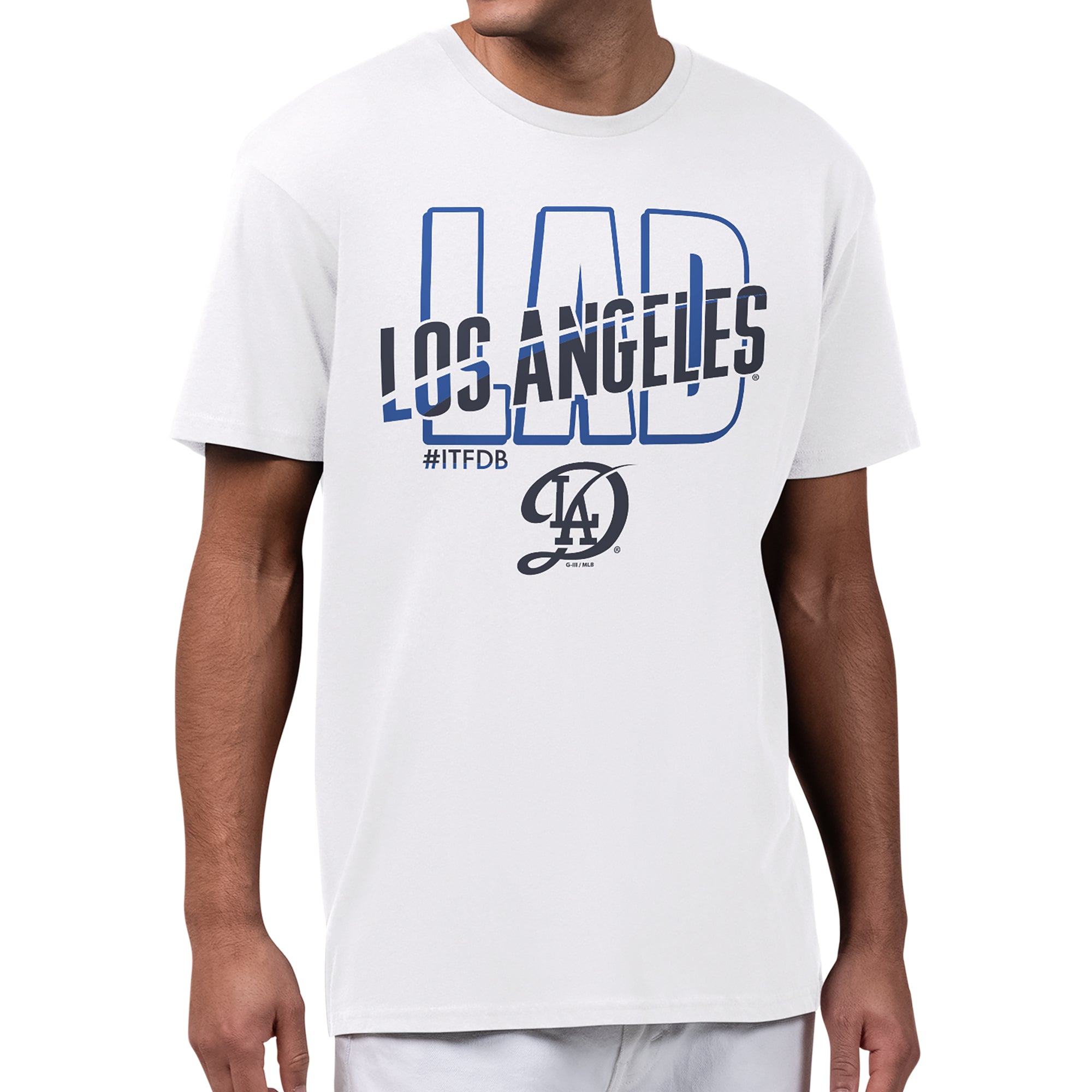 Men's Starter White Los Angeles Dodgers City Connect Abbreviation T-Shirt