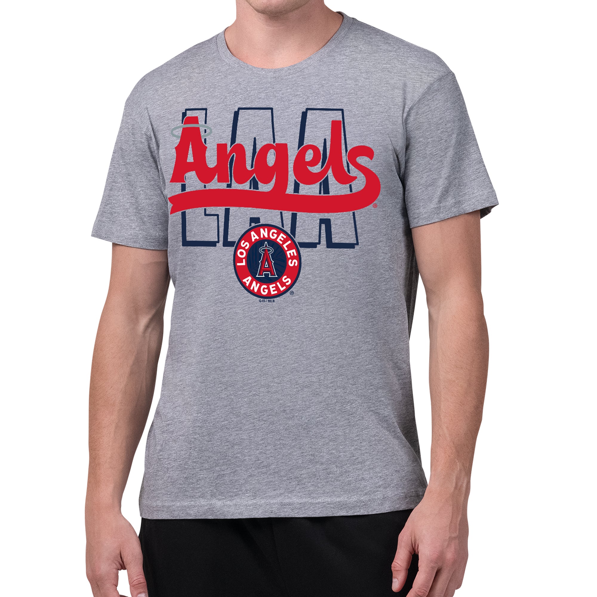 Men's Starter Gray Los Angeles Angels City Connect Abbreviation T-Shirt