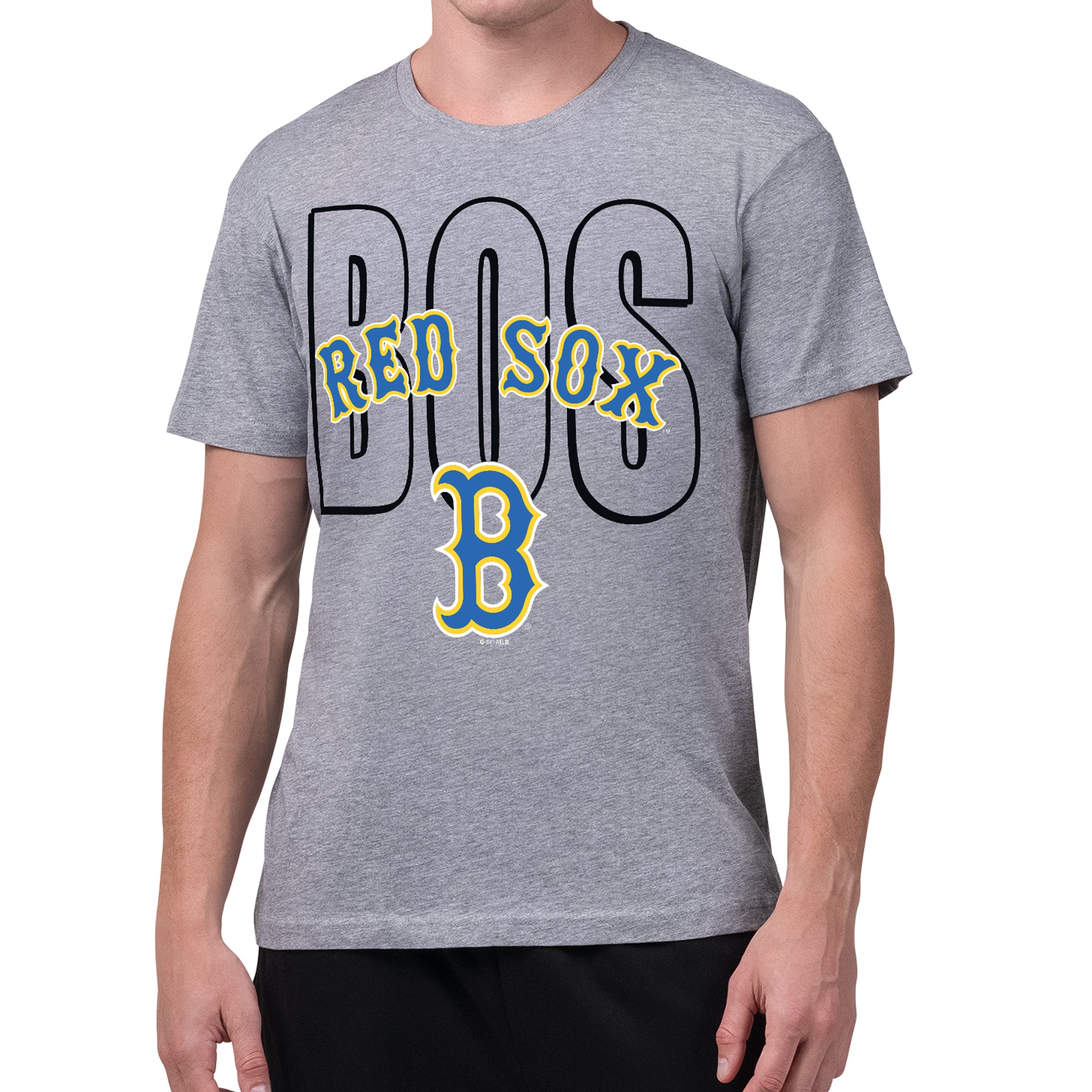 Men's Starter Gray Boston Red Sox City Connect Abbreviation T-Shirt