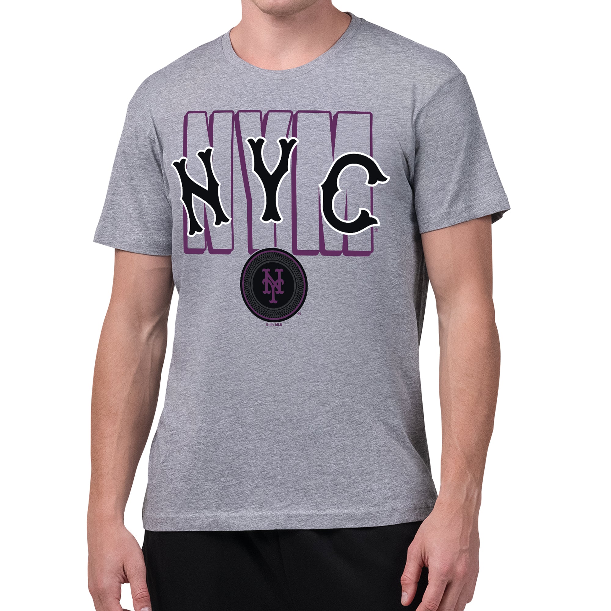 Men's Starter Gray New York Mets City Connect Abbreviation T-Shirt