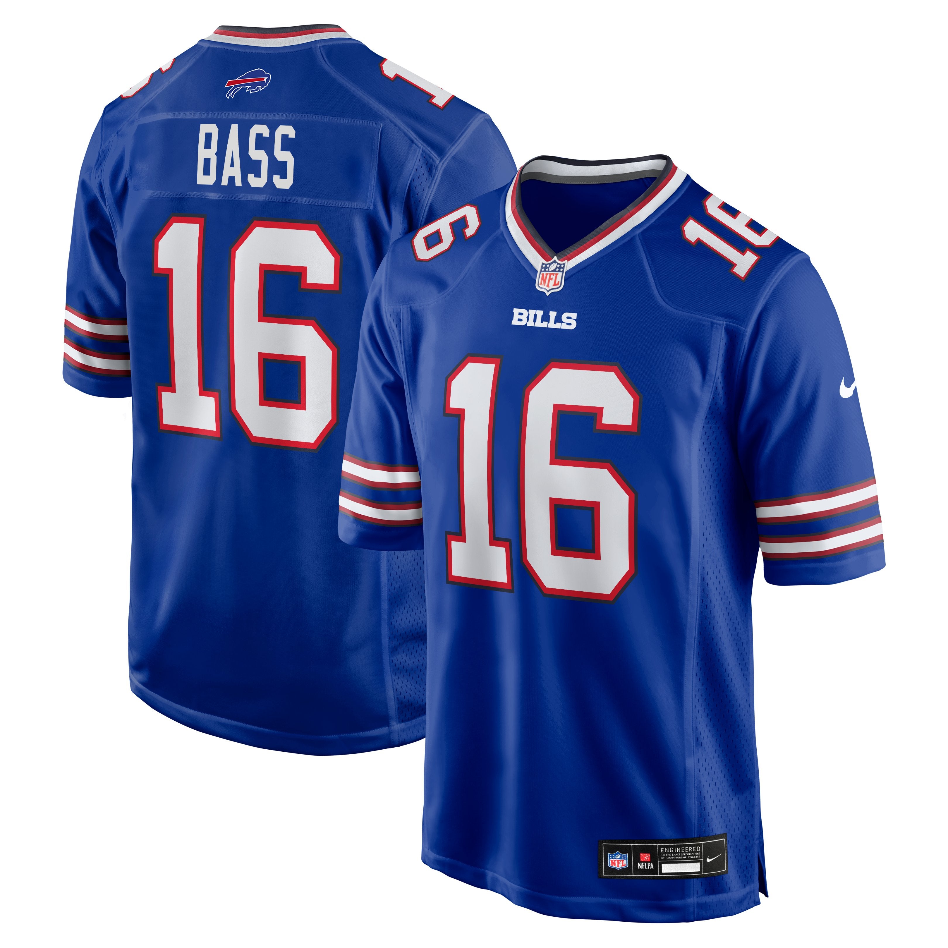 Men's Nike Tyler Bass  Royal Buffalo Bills Team Game Jersey