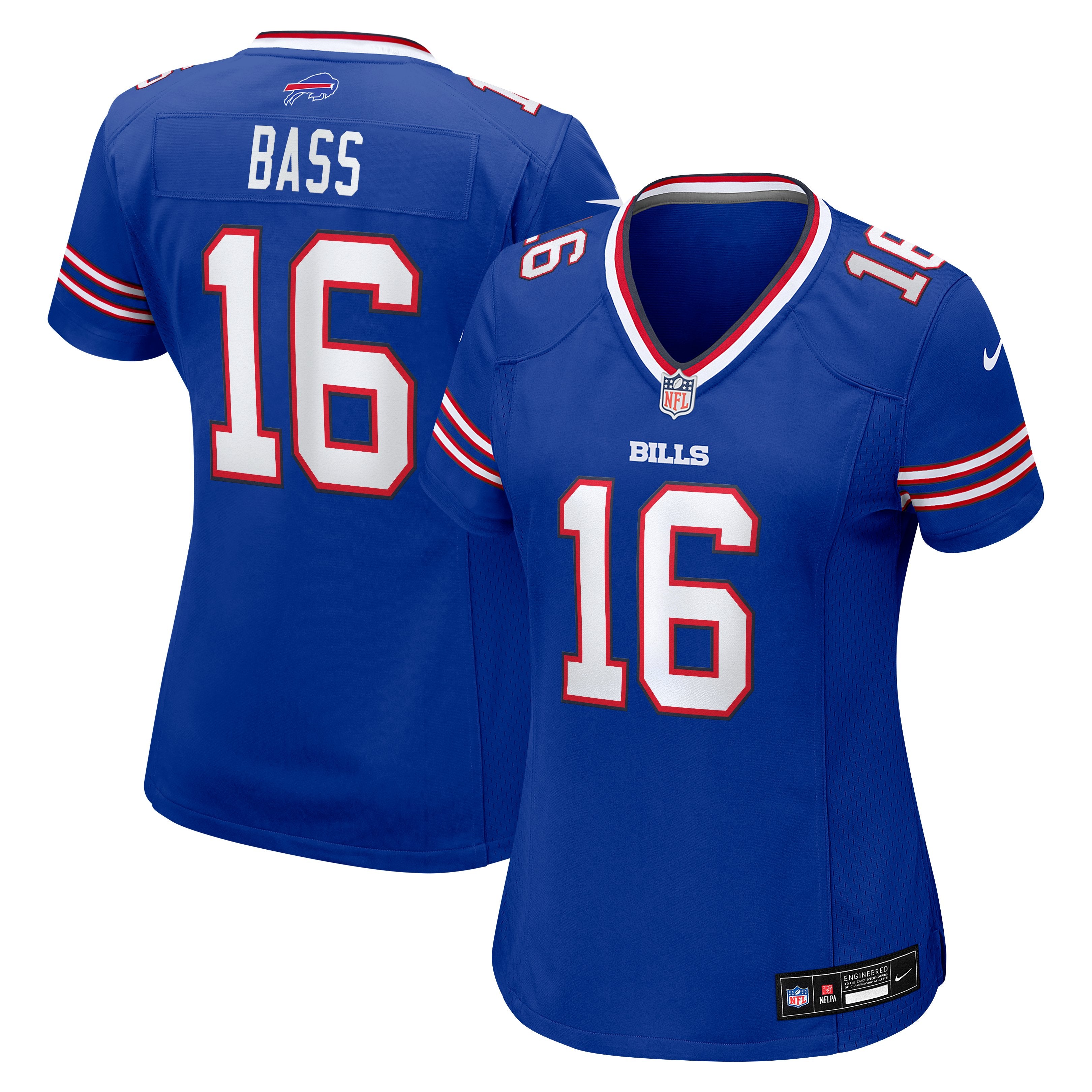 Women's Nike Tyler Bass  Royal Buffalo Bills Team Game Jersey
