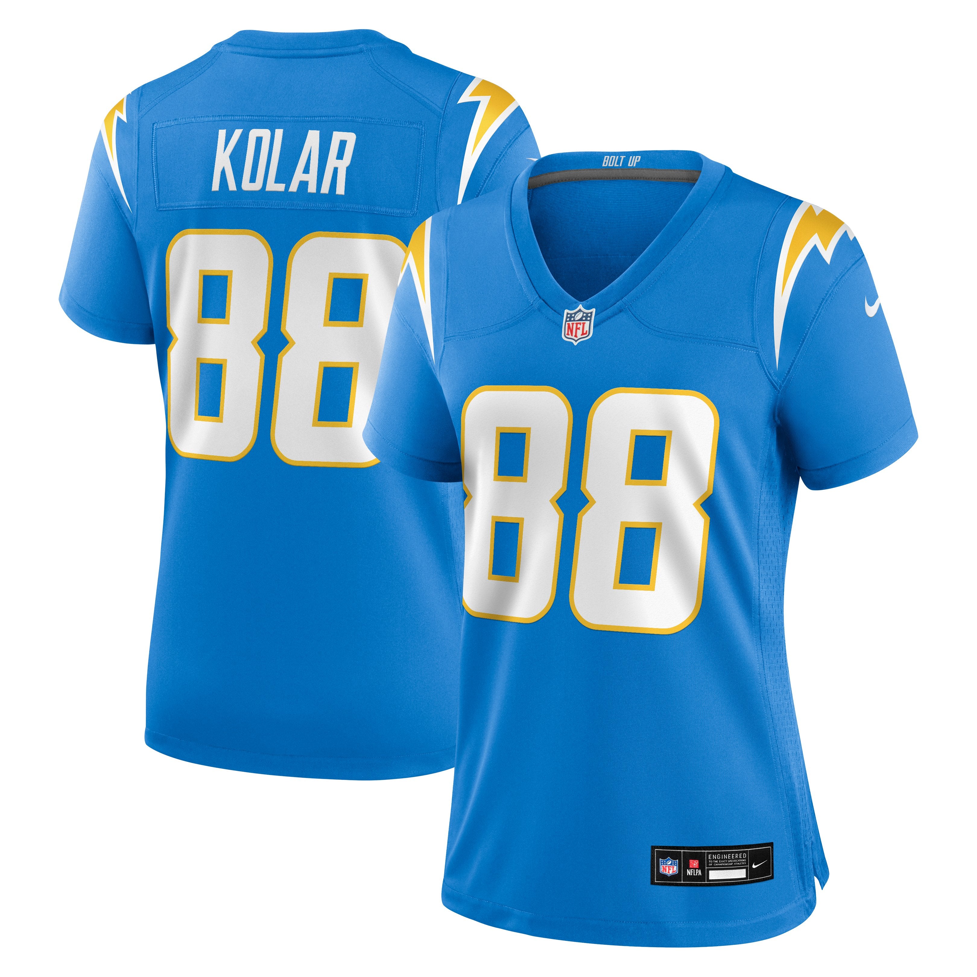 Women's Nike Charlie Kolar  Powder Blue Los Angeles Chargers Team Game Jersey