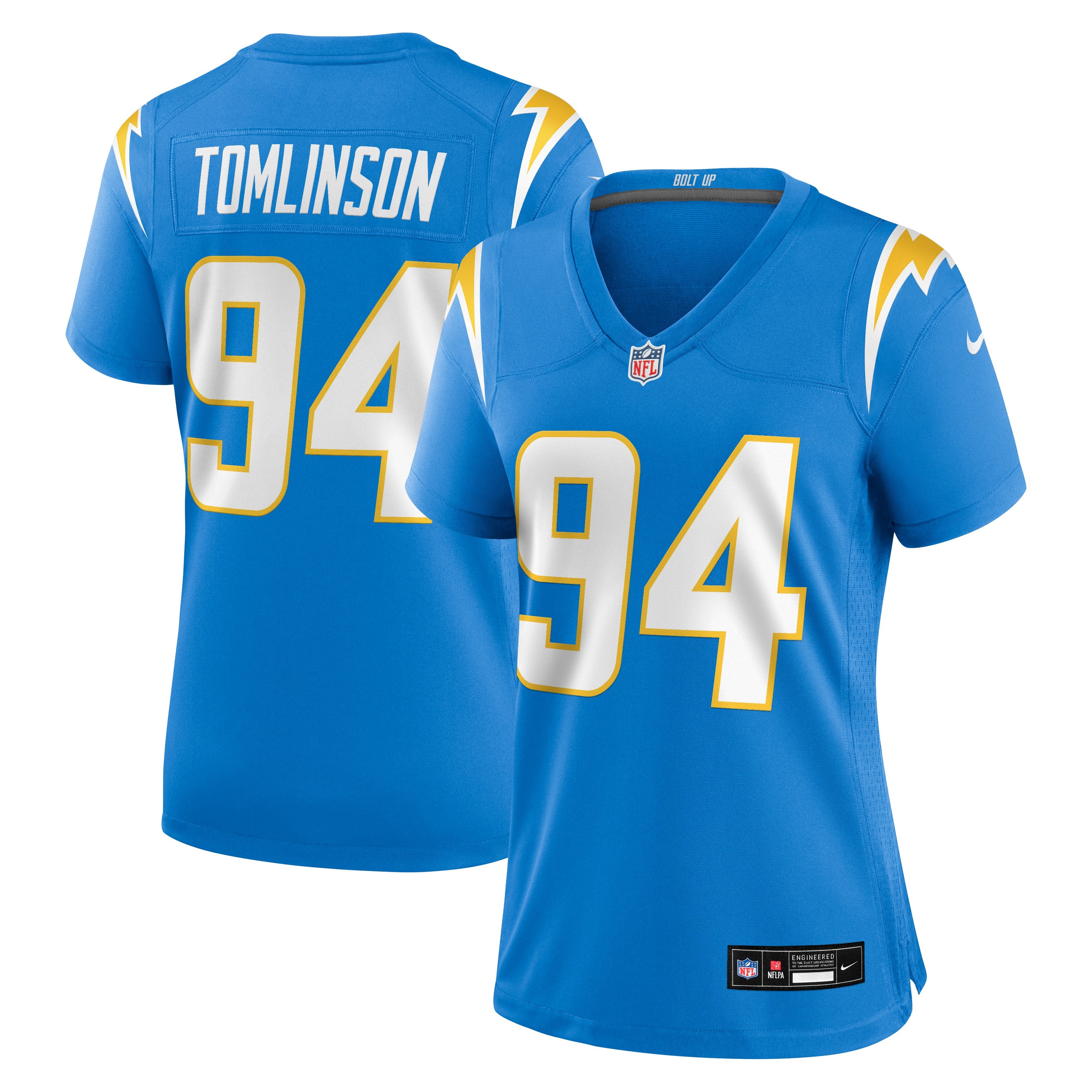 Women's Nike Dalvin Tomlinson  Powder Blue Los Angeles Chargers Team Game Jersey