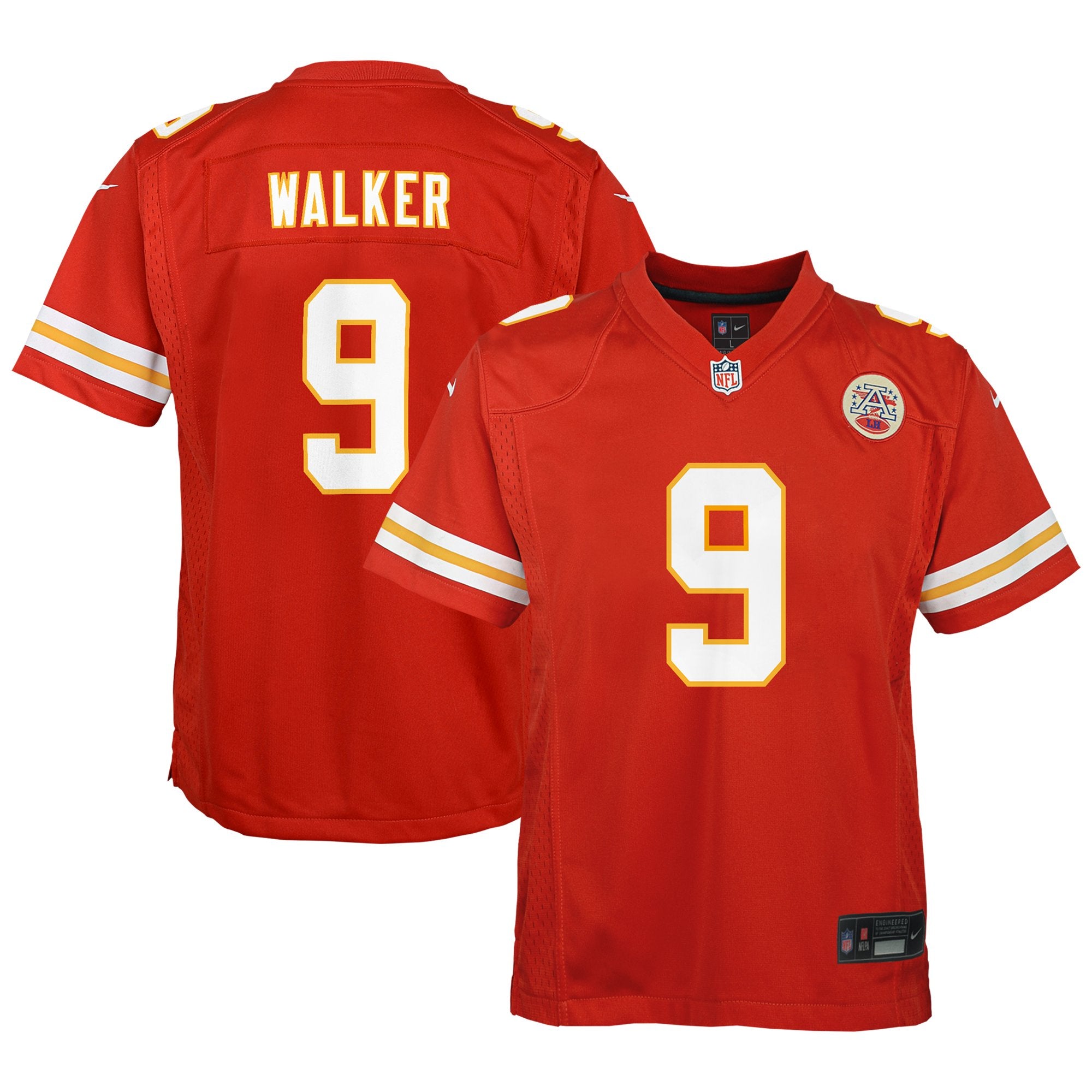 Youth Nike Kenneth Walker III Red Kansas City Chiefs Game Jersey