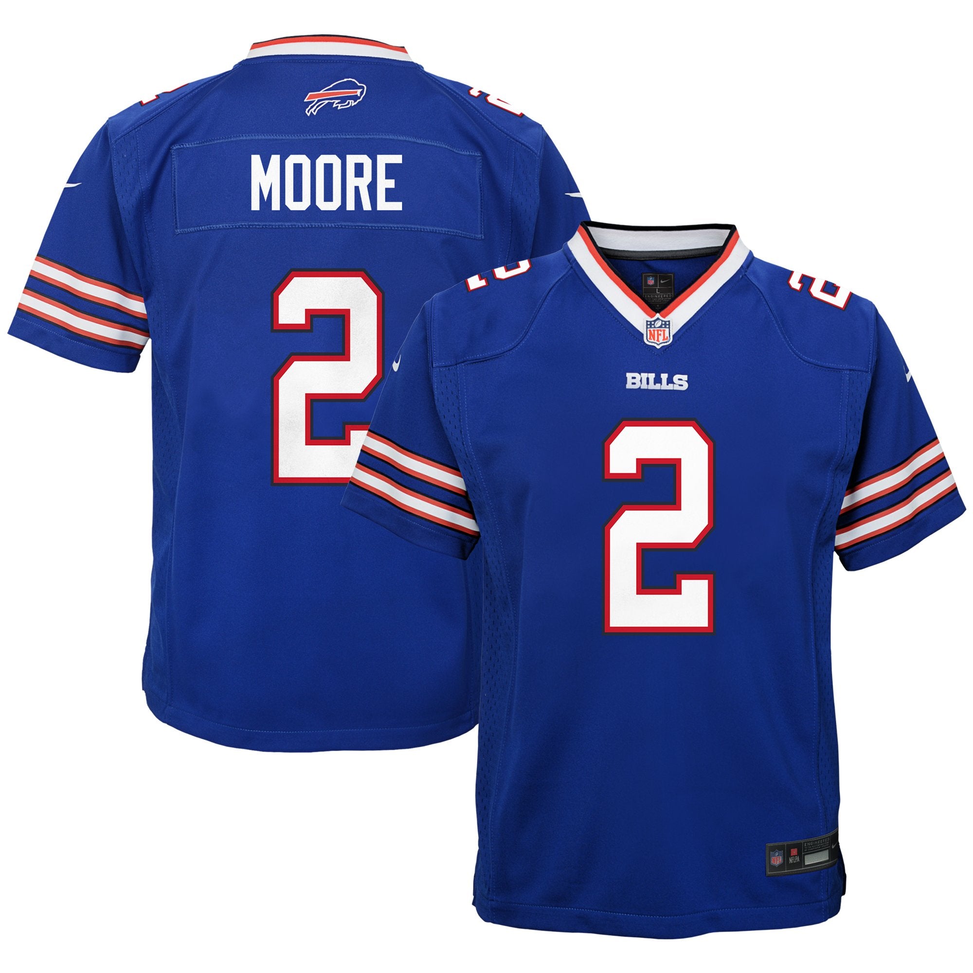 Youth Nike D.J. Moore Blue Buffalo Bills Game Jersey