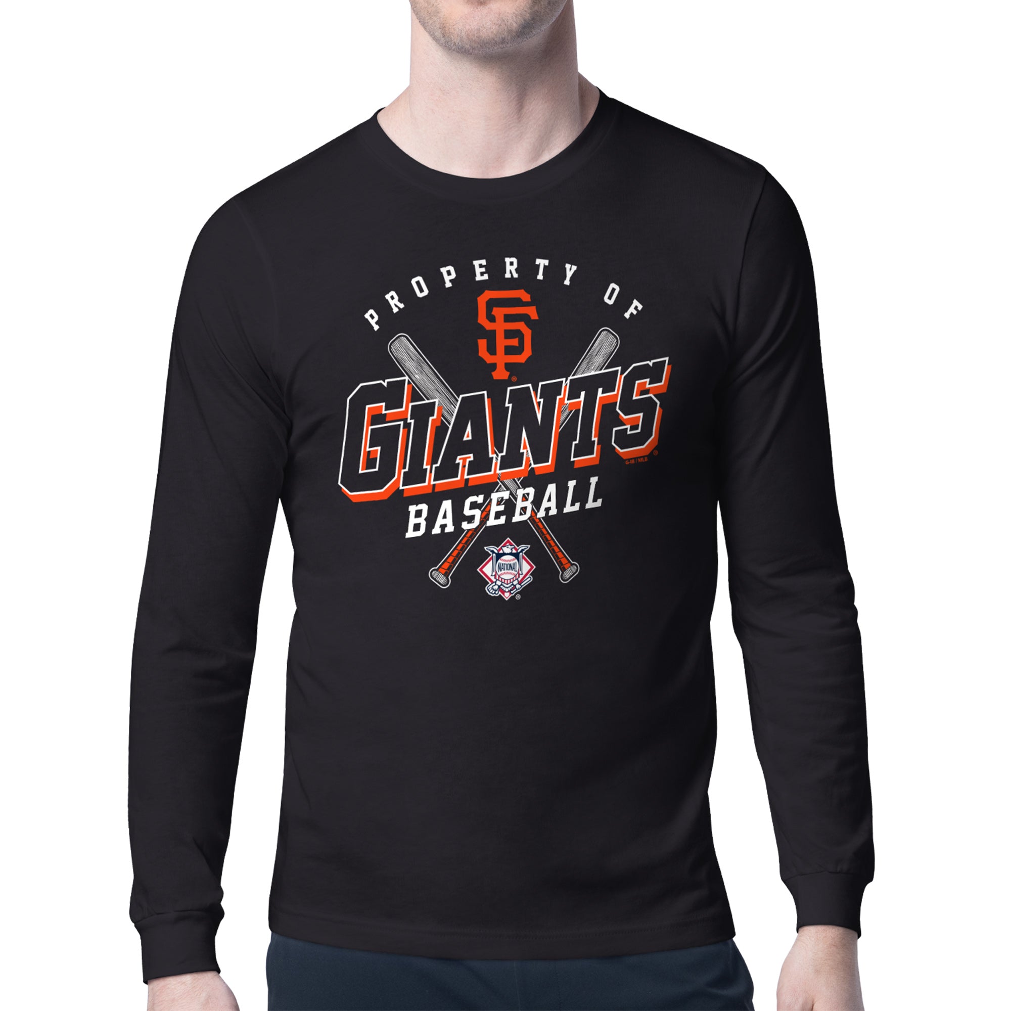Men's Starter Black San Francisco Giants Property of Team Long-Sleeve T-Shirt