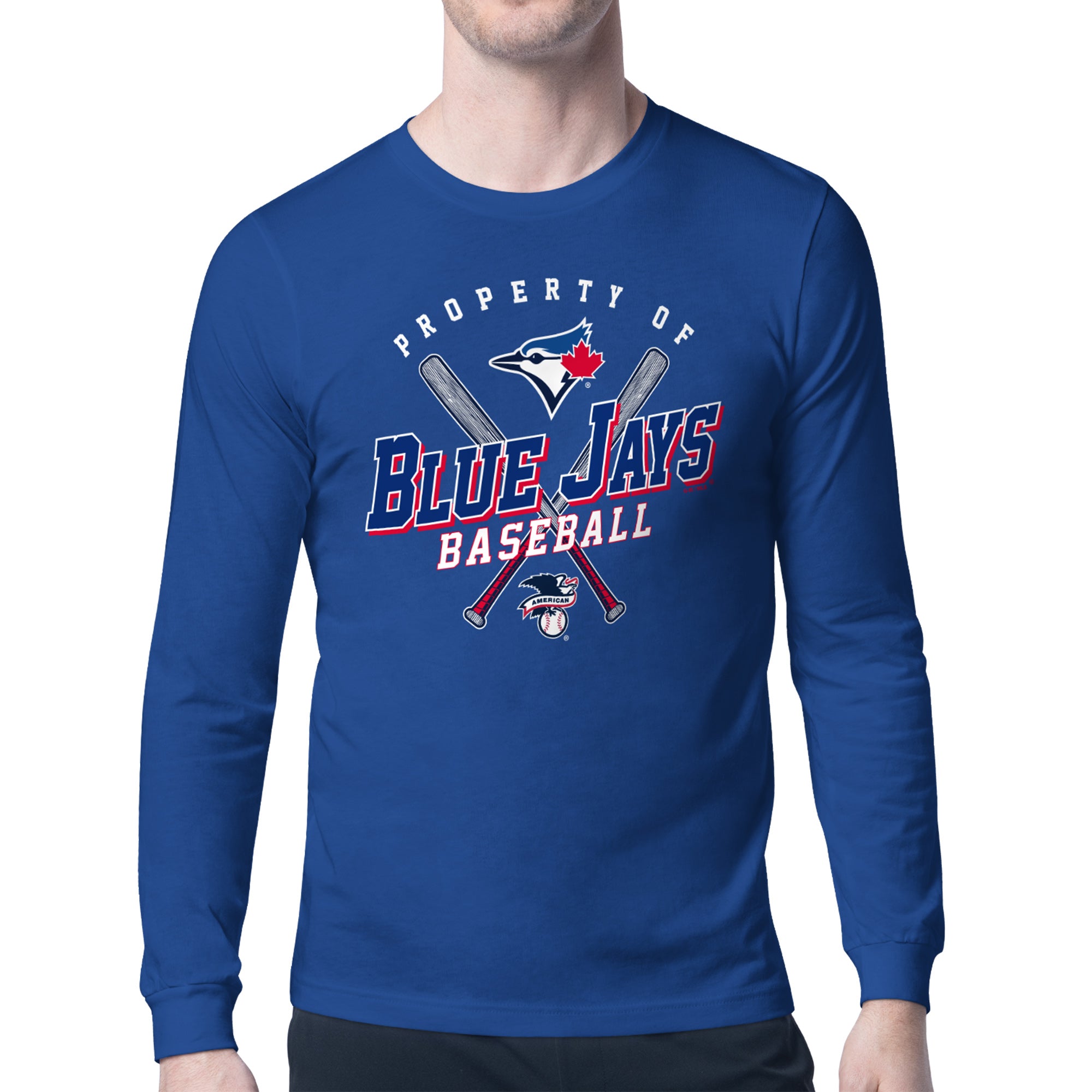 Men's Starter Royal Toronto Blue Jays Property of Team Long-Sleeve T-Shirt