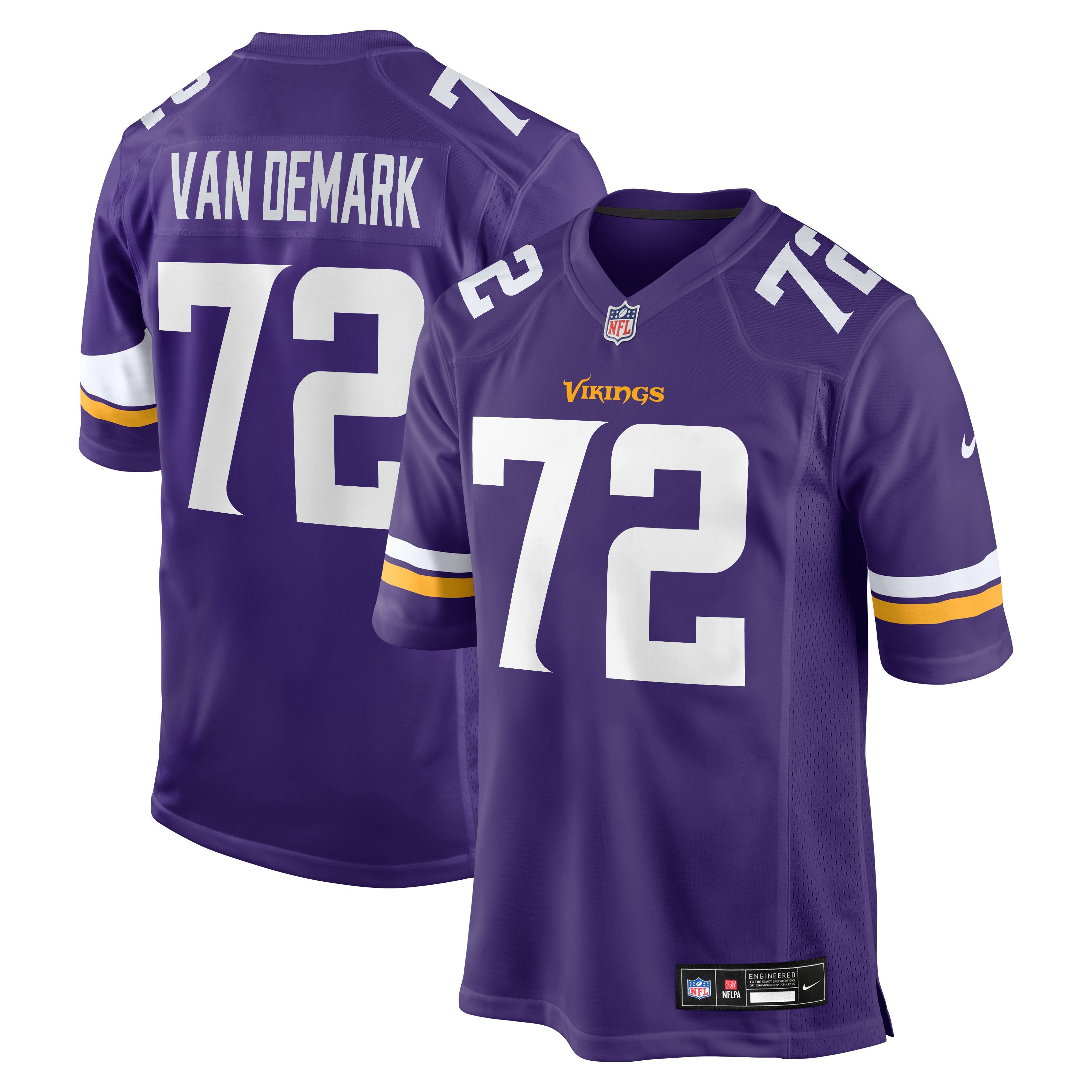 Men's Nike Ryan Van Demark  Purple Minnesota Vikings Team Game Jersey