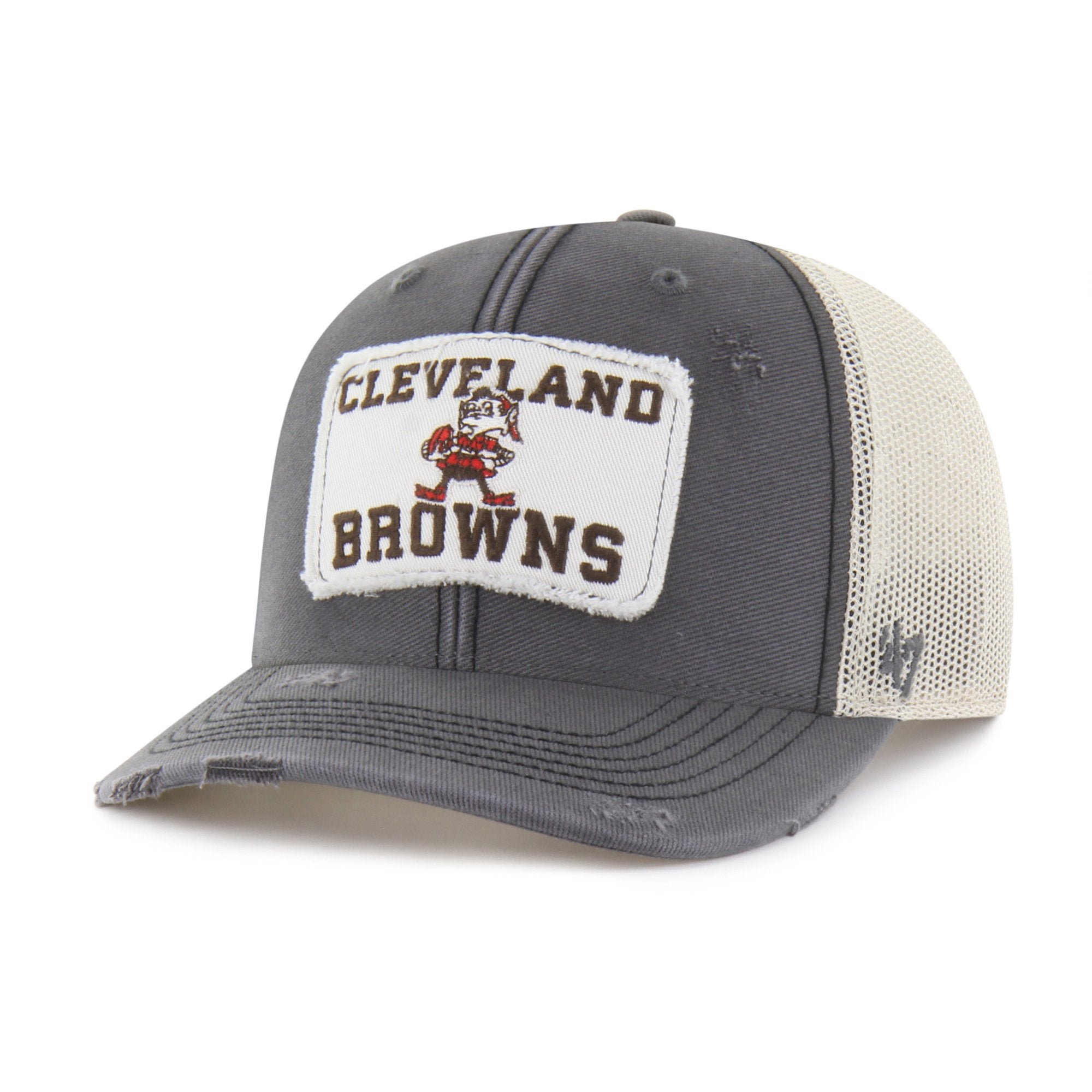 Men's '47 Charcoal Cleveland Browns Egremont Well-Worn Adjustable Trucker Hat