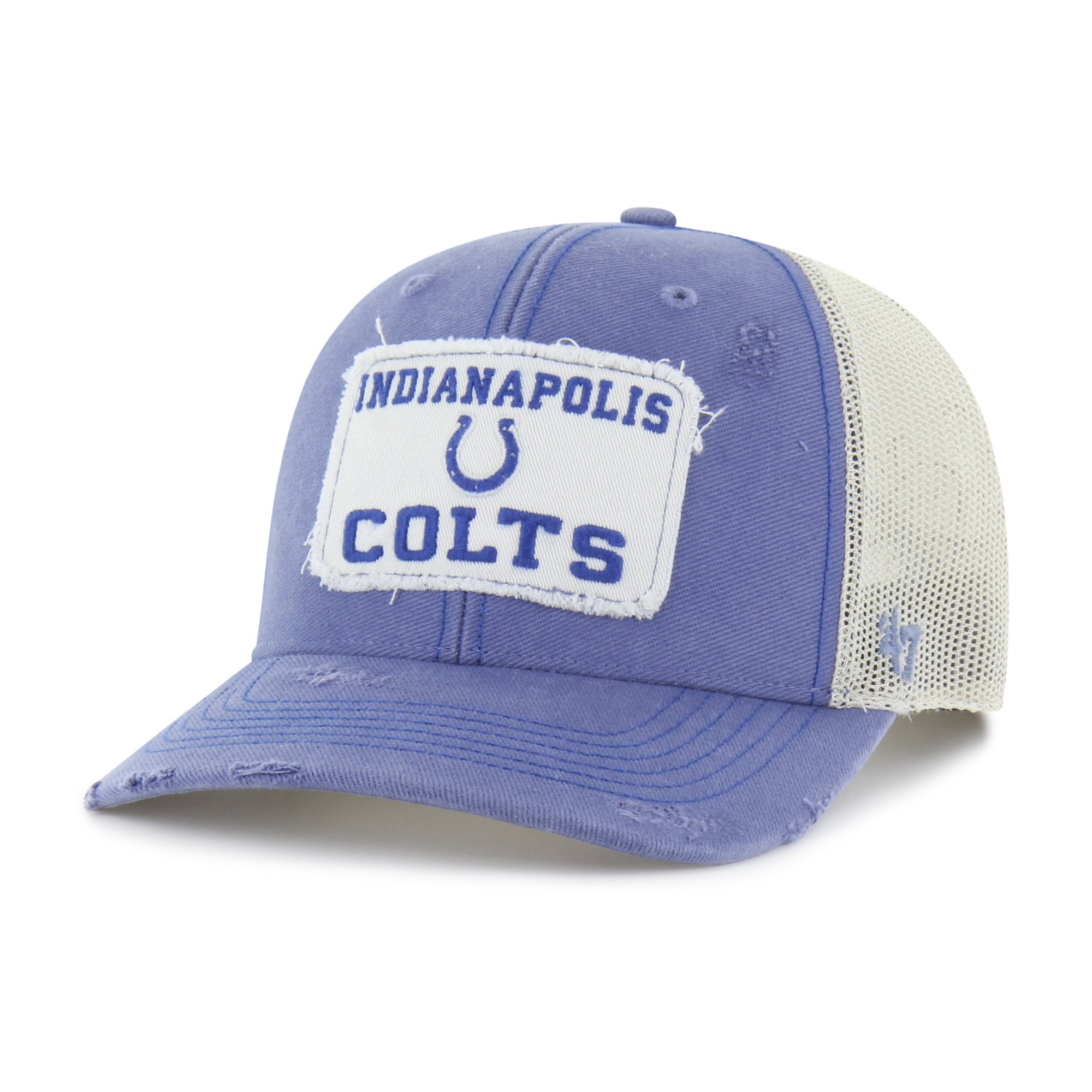 Men's '47 Blue Indianapolis Colts Egremont Well-Worn Adjustable Trucker Hat