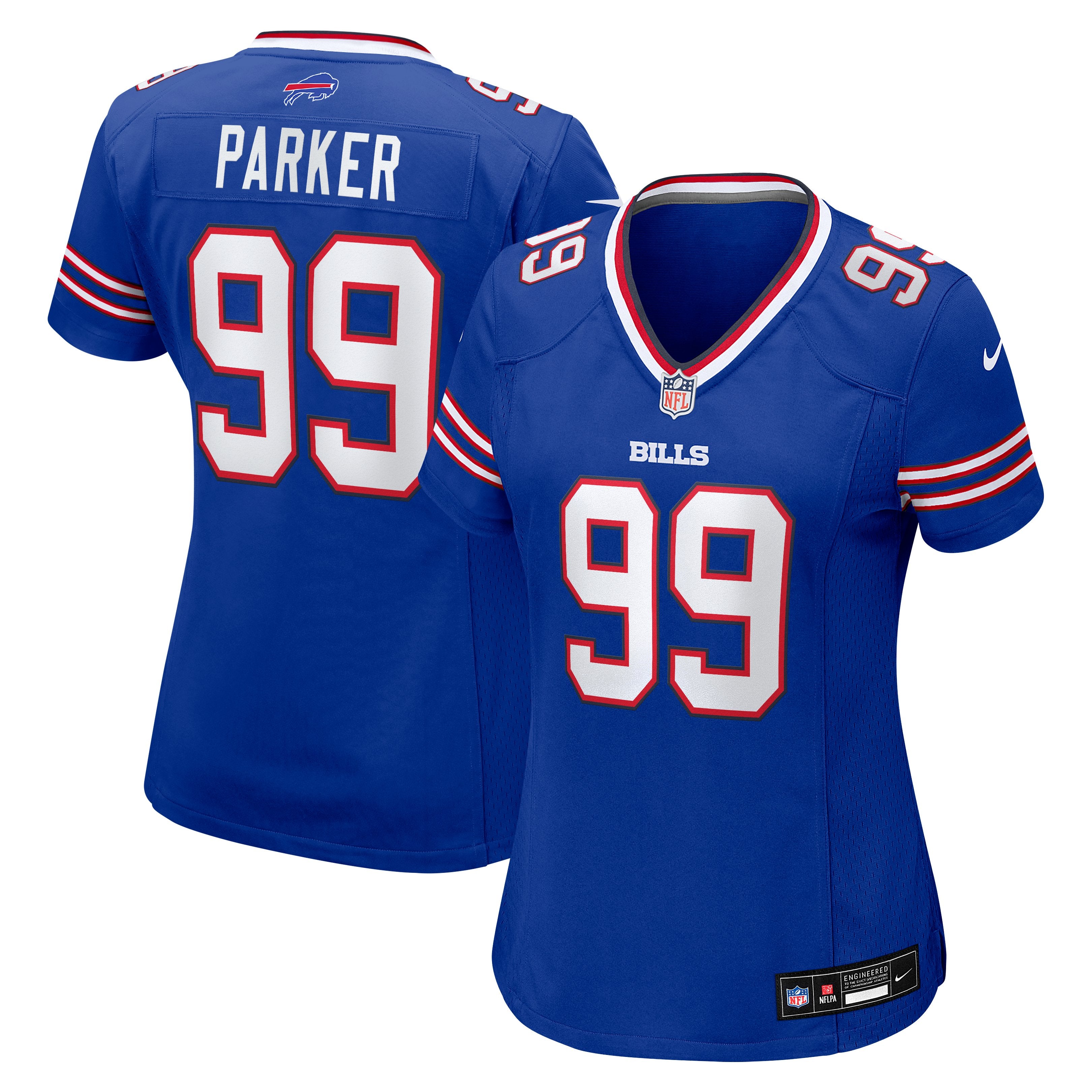 Women's Nike T.J. Parker  Royal Buffalo Bills Team Game Jersey