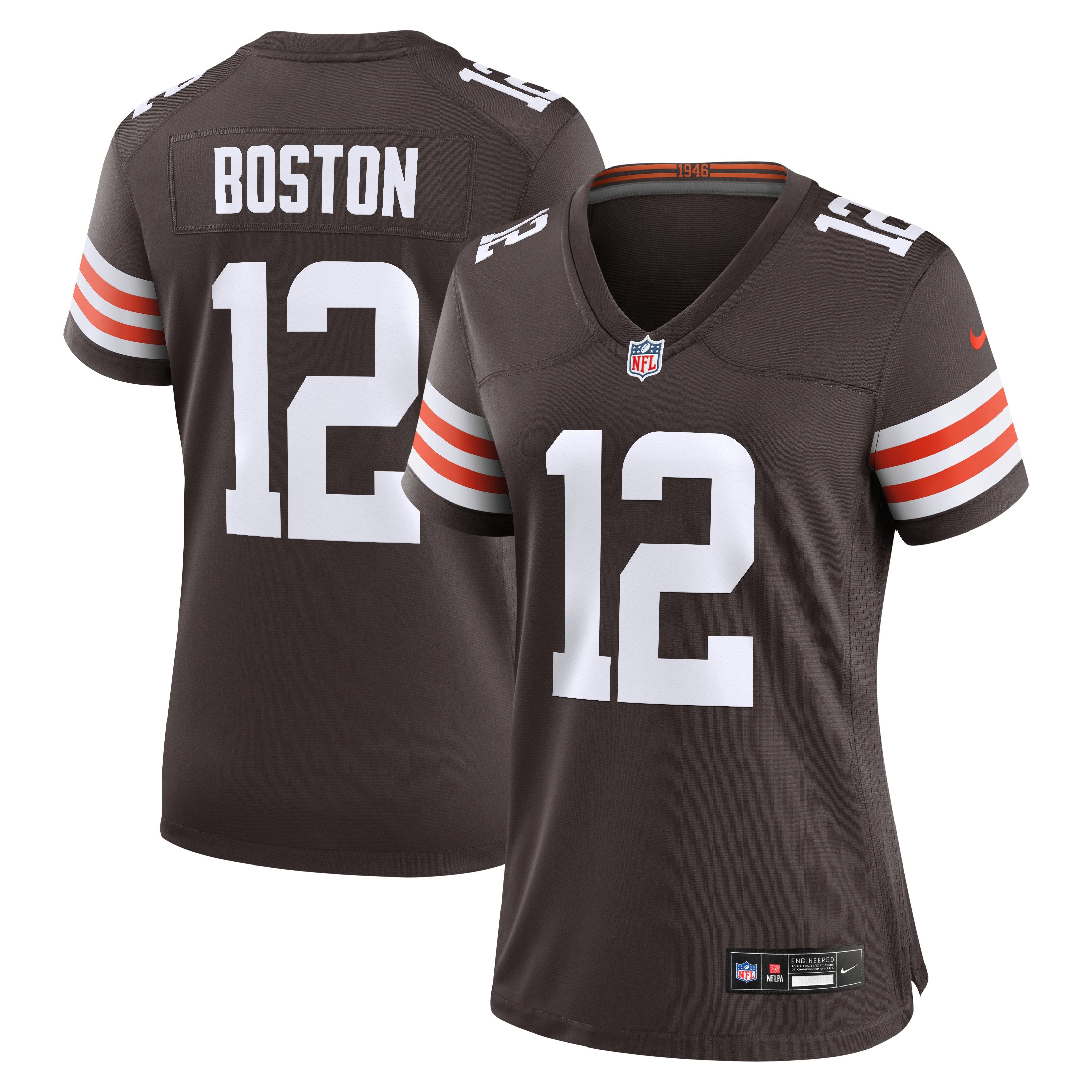 Women's Nike Denzel Boston  Brown Cleveland Browns Team Game Jersey