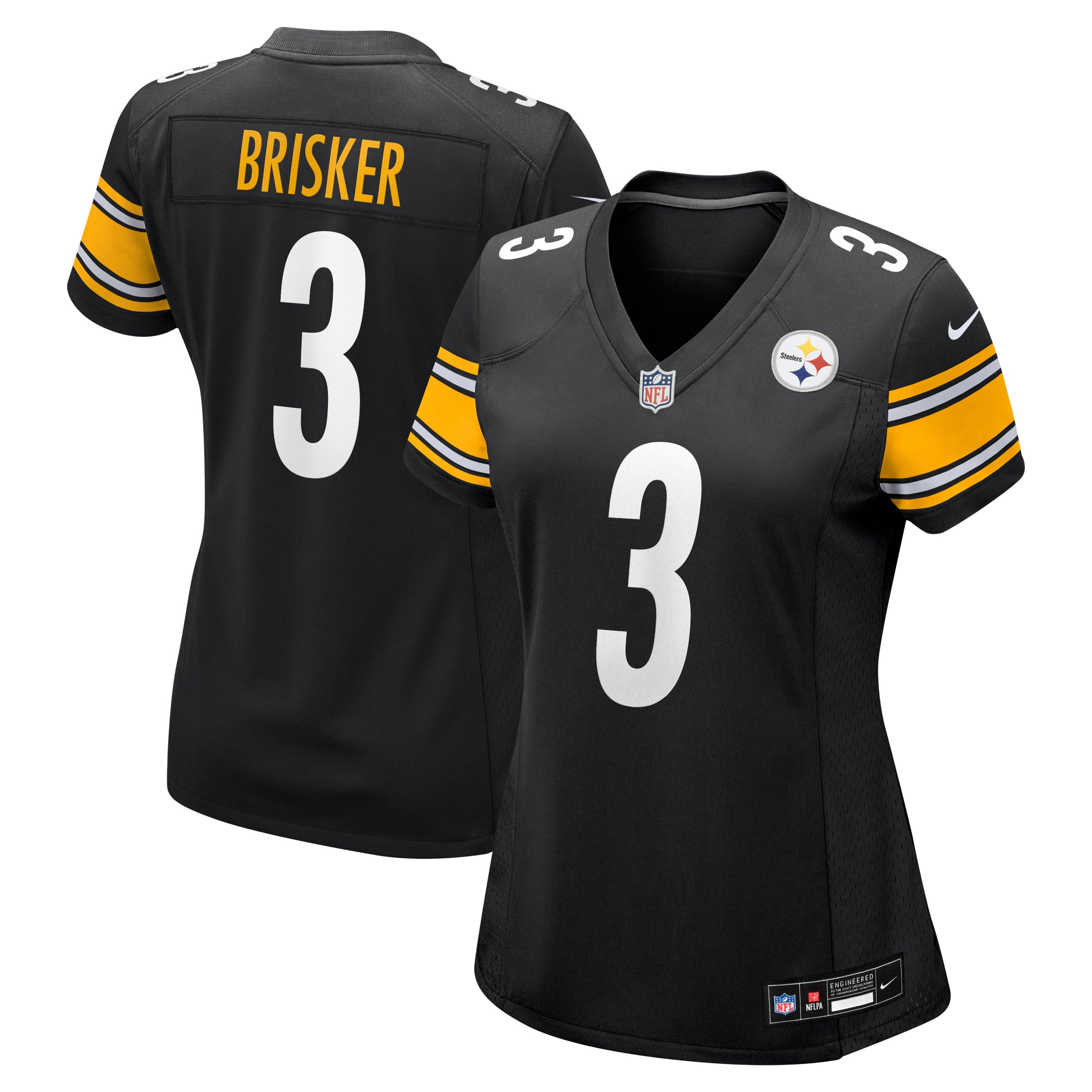Women's Nike Jaquan Brisker  Black Pittsburgh Steelers Team Game Jersey