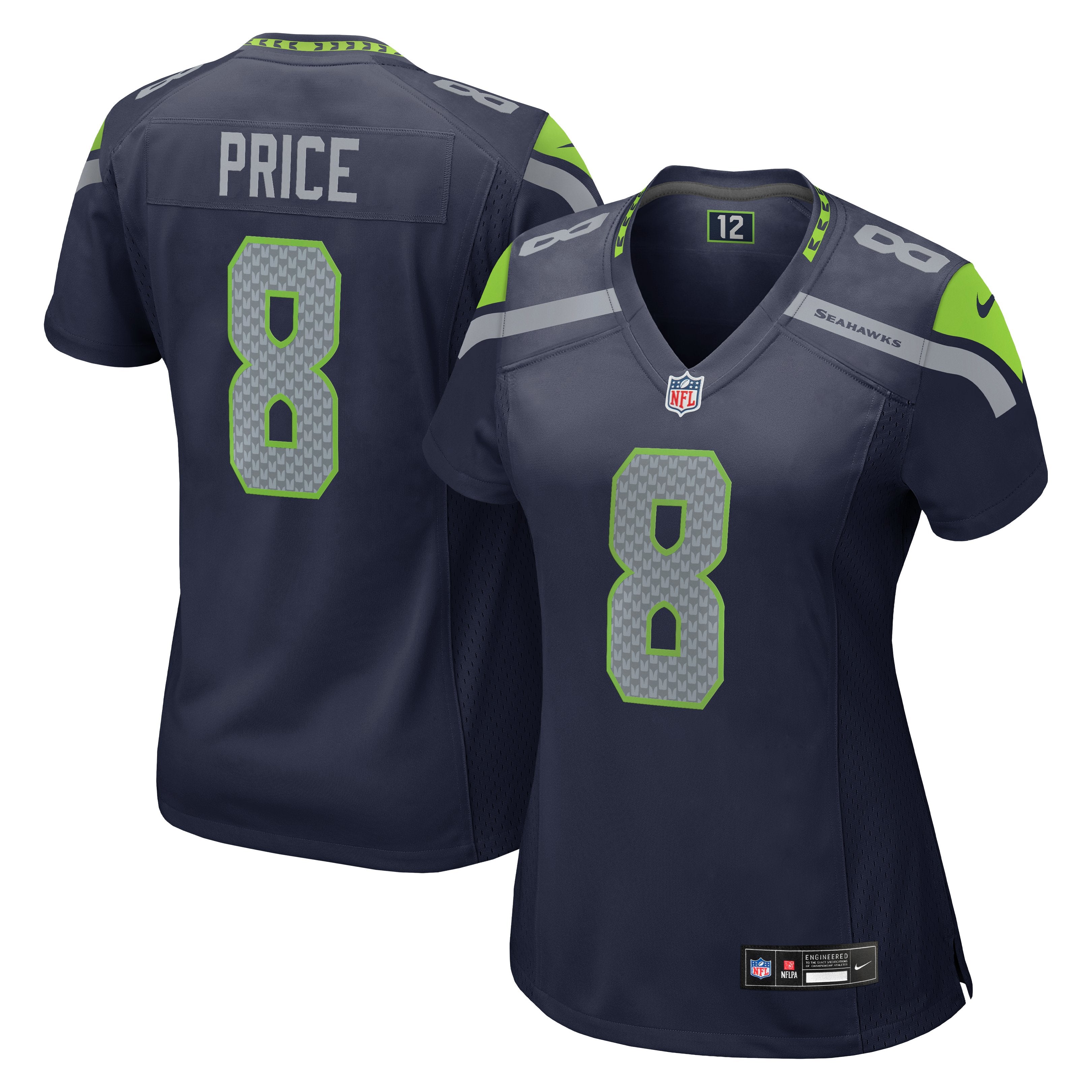 Women's Nike Jadarian Price  College Navy Seattle Seahawks Team Game Jersey