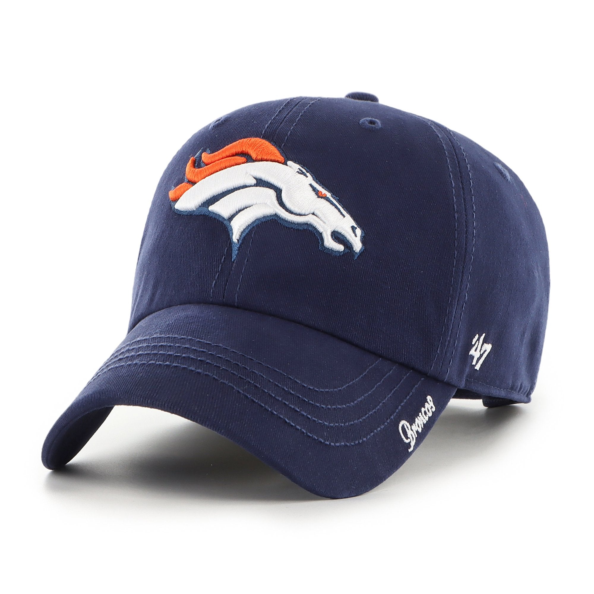 Women's '47 Navy Denver Broncos Miata Clean Up Adjustable Hat