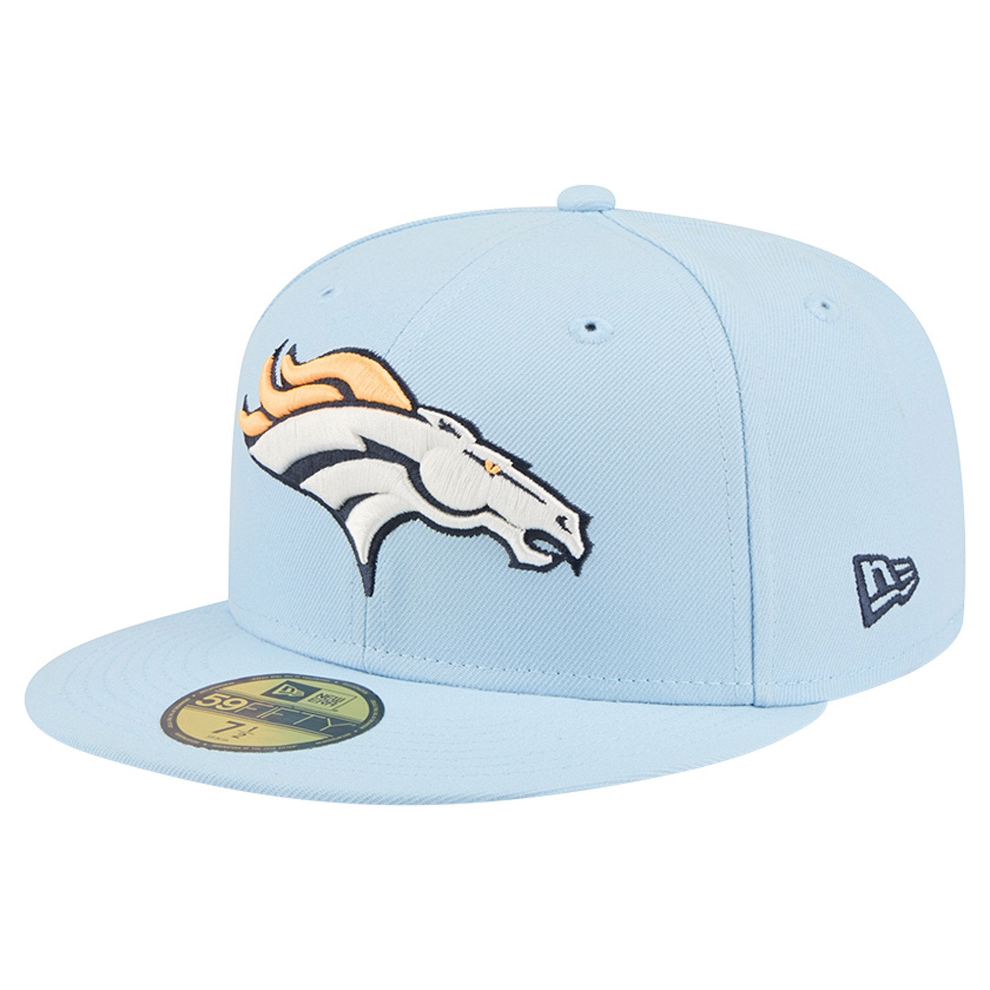 Men's New Era Coastal Blue Denver Broncos 59FIFTY Fitted Hat