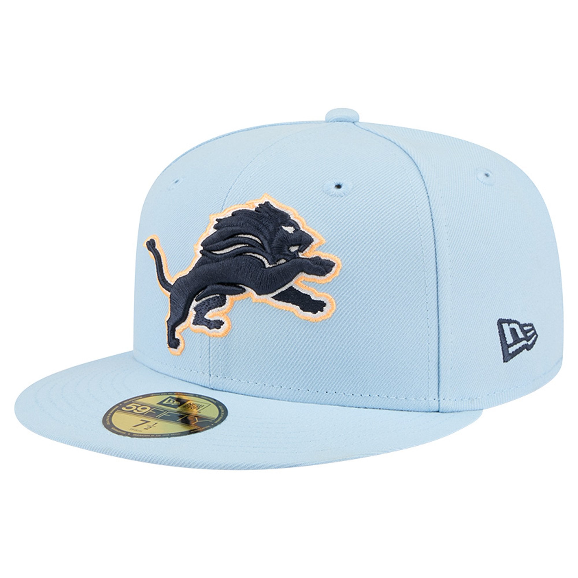 Men's New Era Coastal Blue Detroit Lions 59FIFTY Fitted Hat