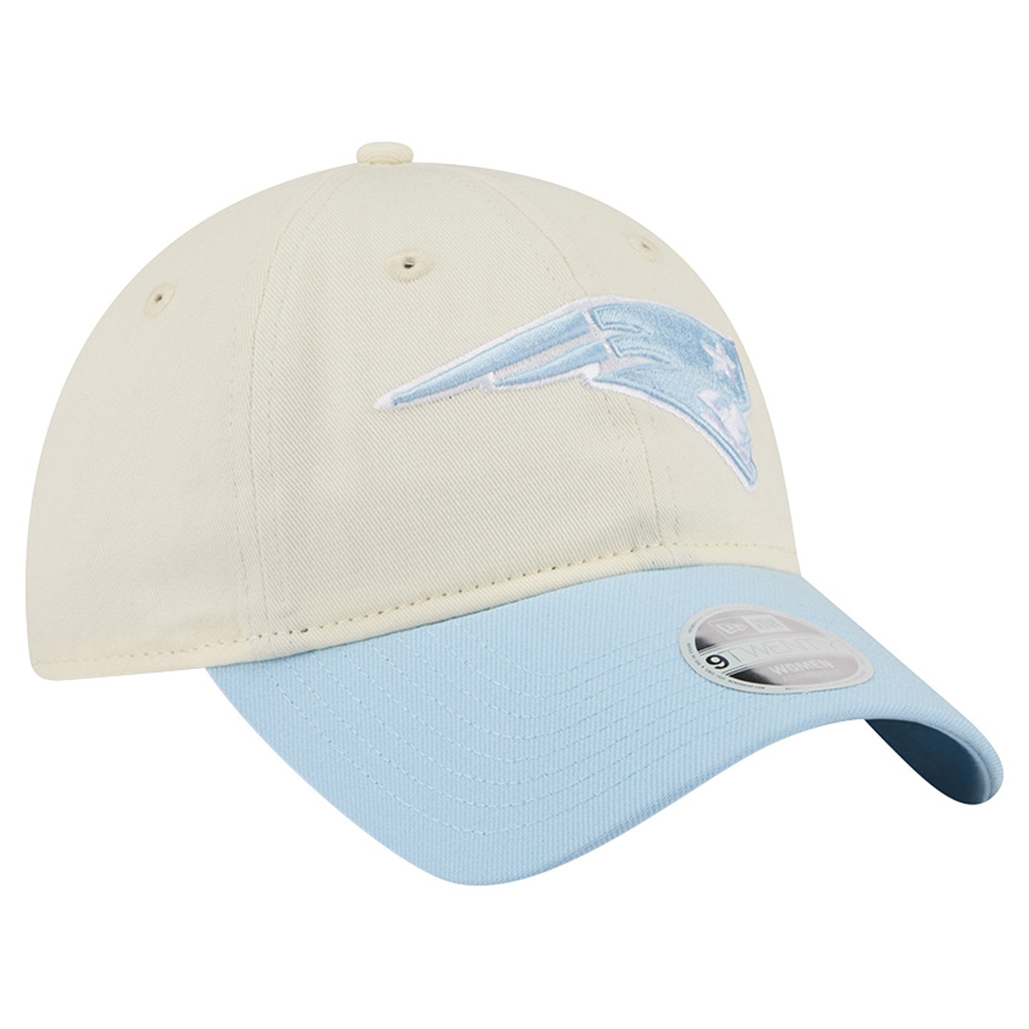 Women's New Era Cream/Coastal Blue New England Patriots 9TWENTY Adjustable Hat