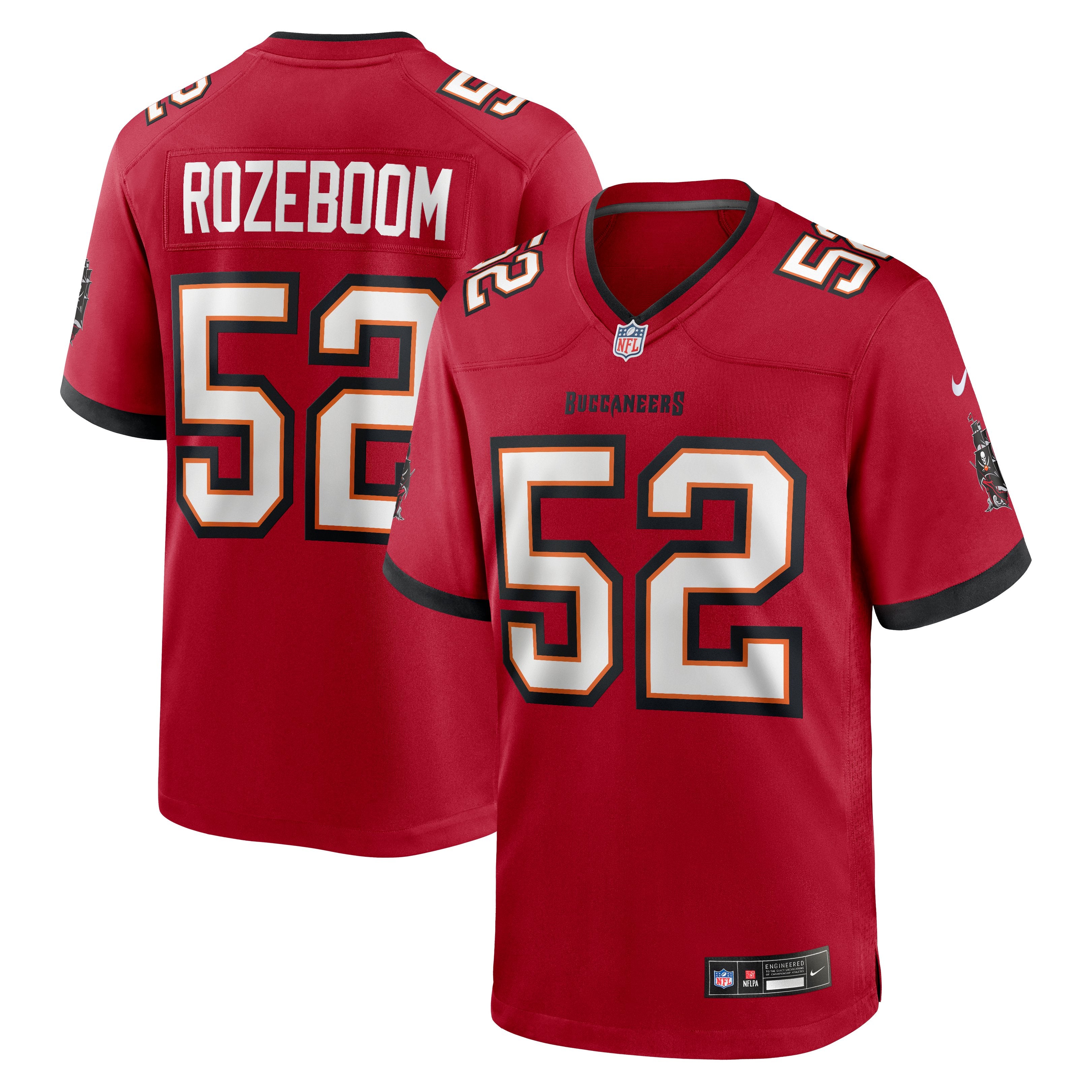Men's Nike Christian Rozeboom Red Tampa Bay Buccaneers Team Game Jersey