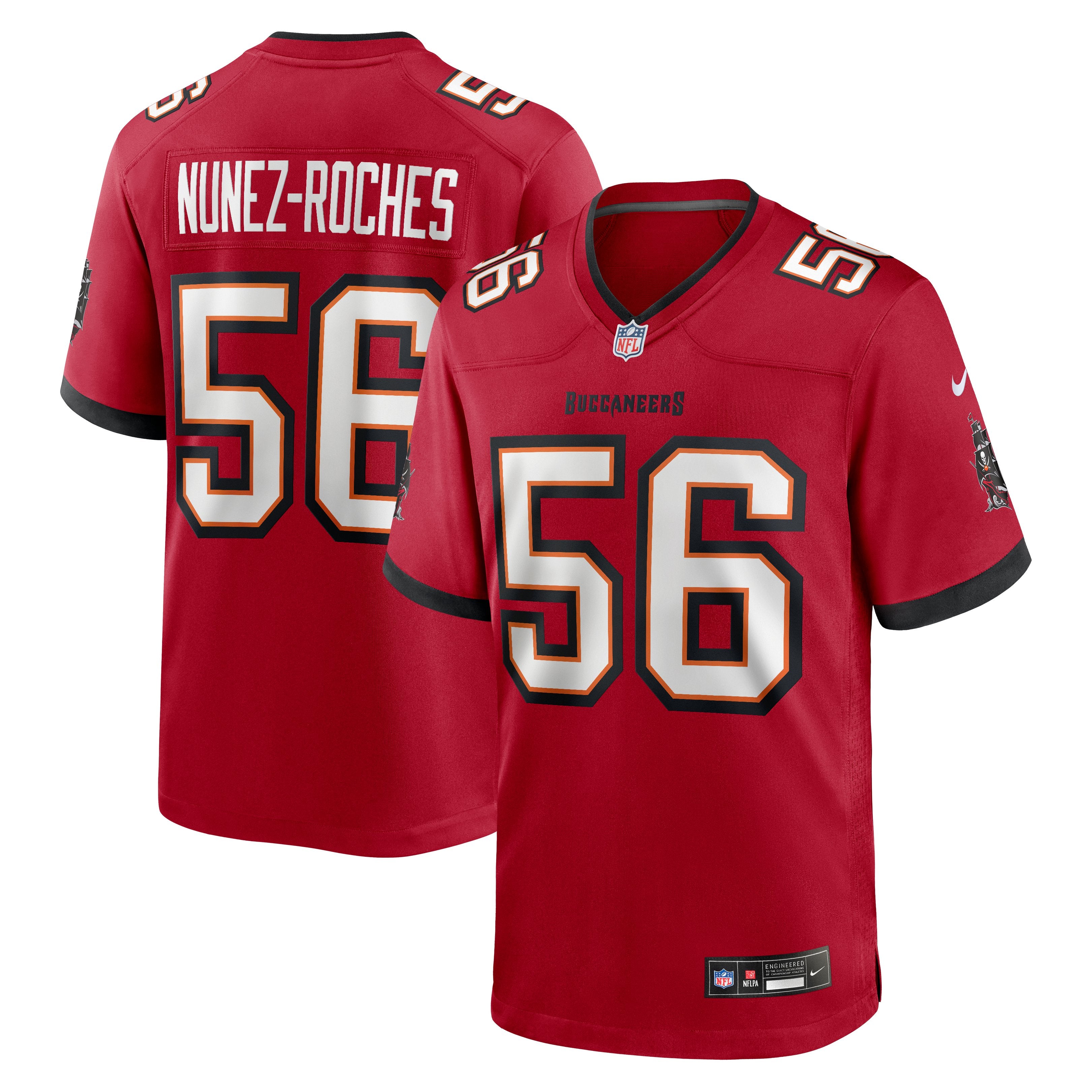 Men's Nike Rakeem Nunez-Roches Red Tampa Bay Buccaneers Team Game Jersey