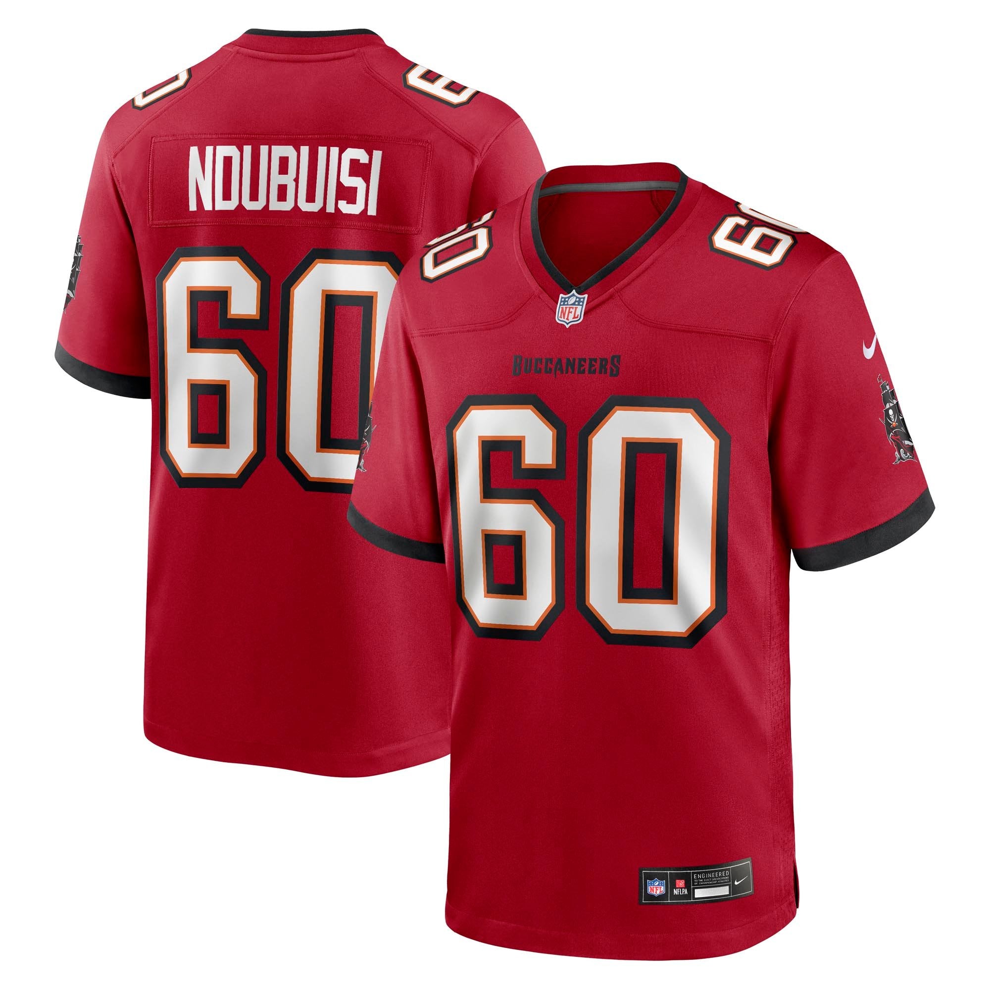Men's Nike Haggai Ndubuisi Red Tampa Bay Buccaneers Team Game Jersey