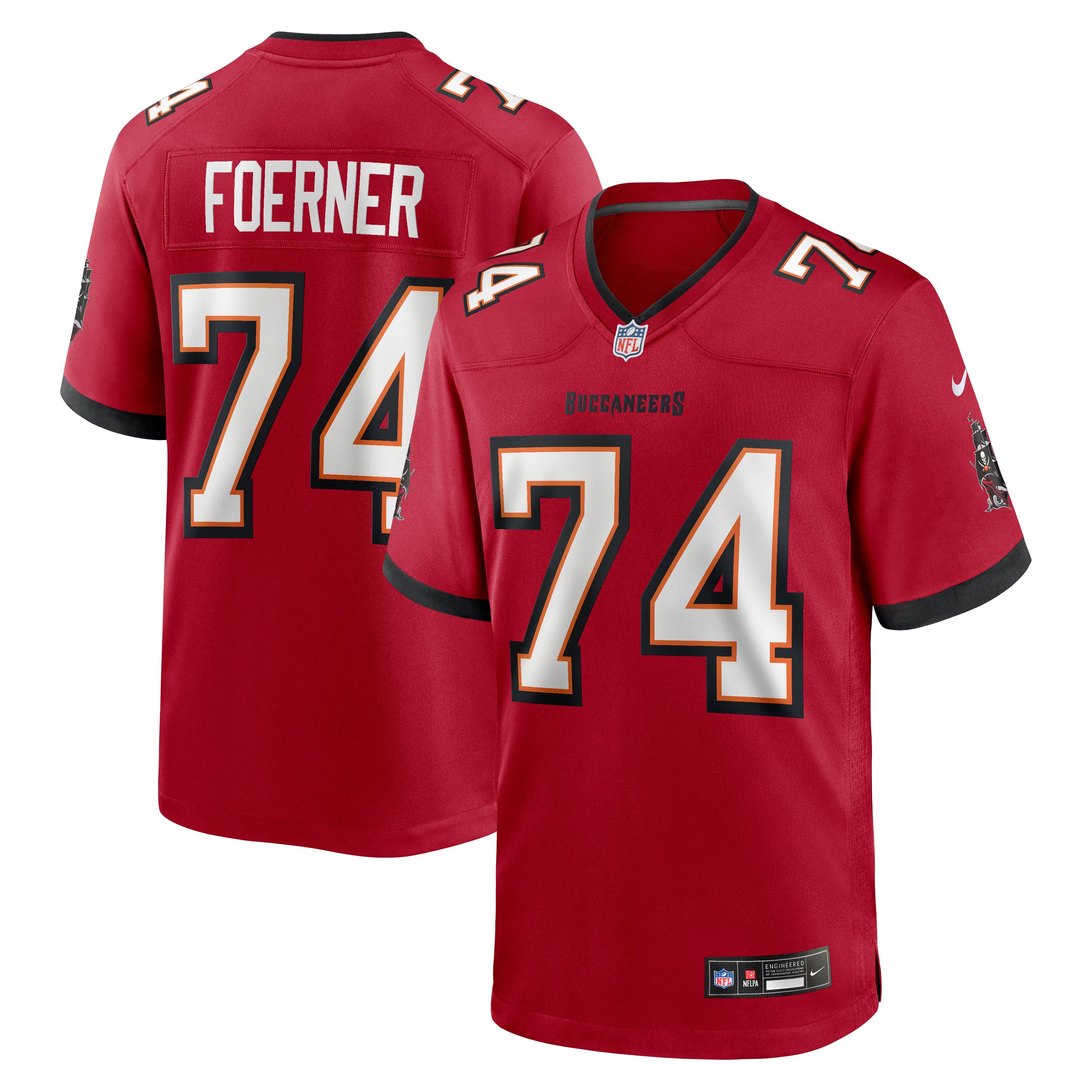 Men's Nike Marshall Foerner Red Tampa Bay Buccaneers Team Game Jersey