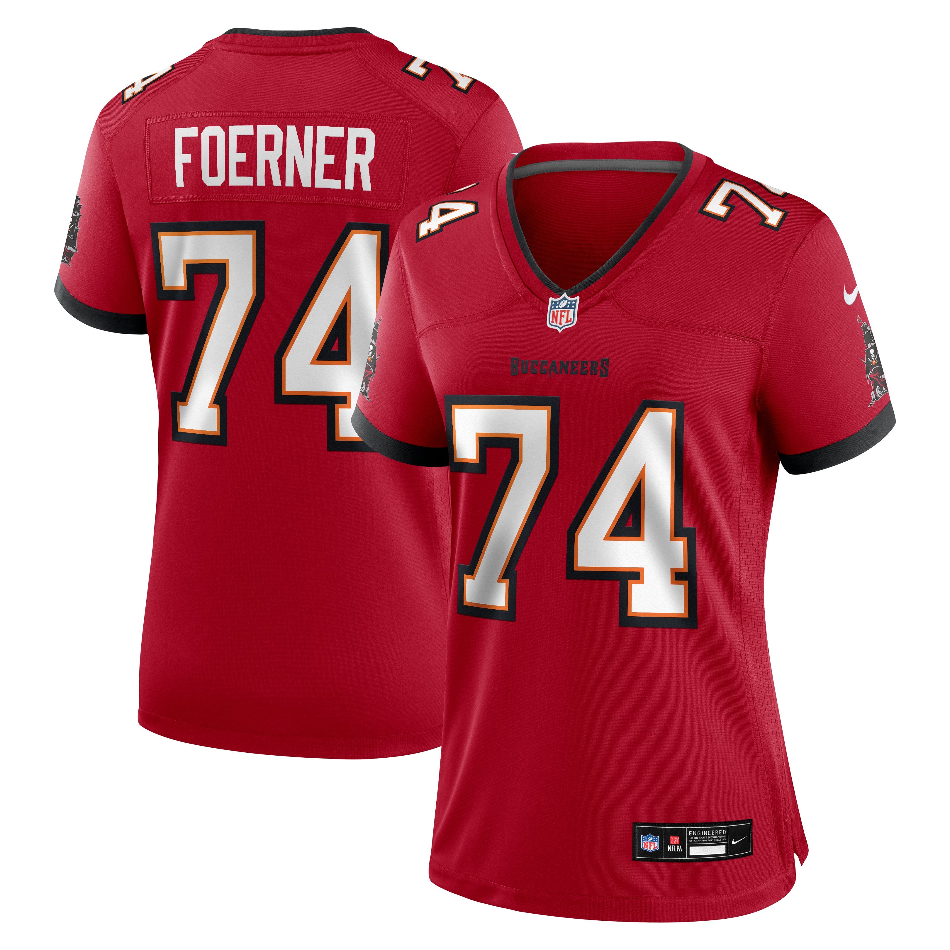 Women's Nike Marshall Foerner Red Tampa Bay Buccaneers Team Game Jersey