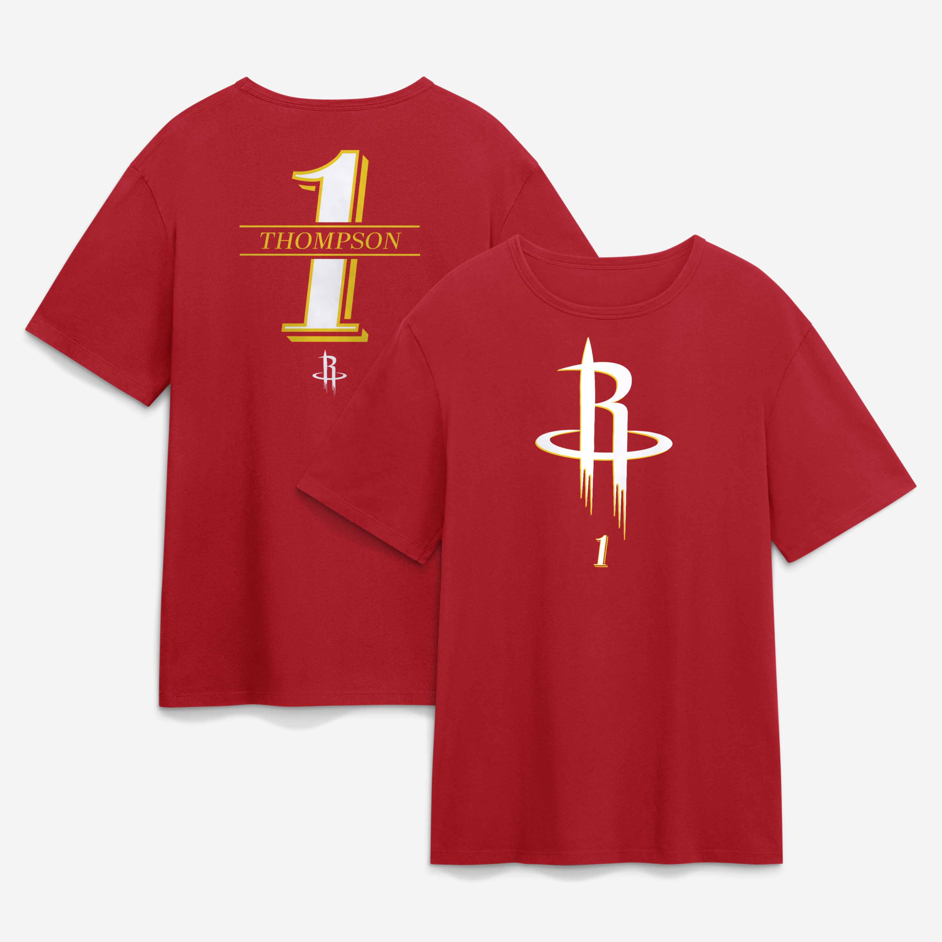 Men's Amen Thompson Red Houston Rockets In The Paint T-Shirt