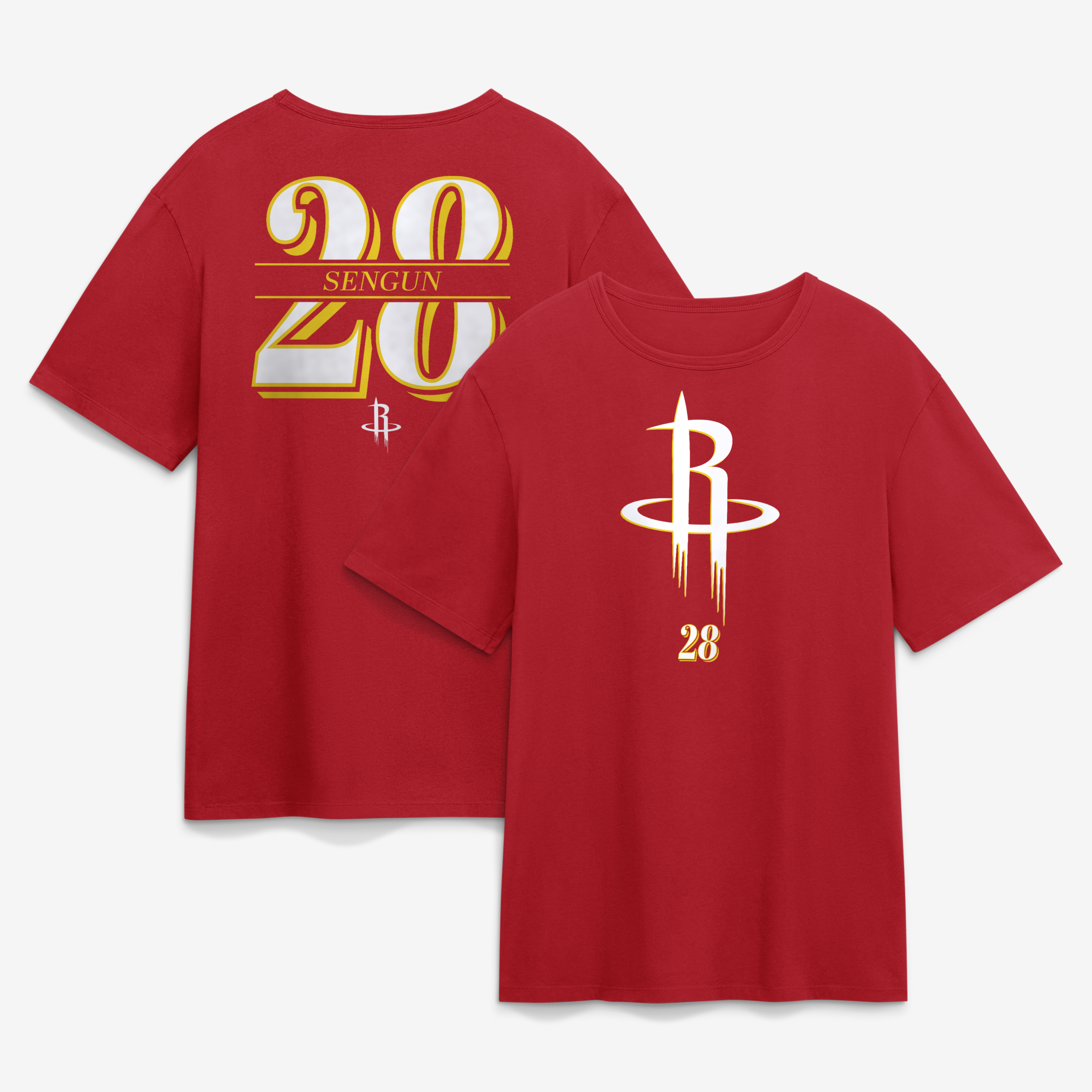 Men's Alperen Şengün Red Houston Rockets In The Paint T-Shirt