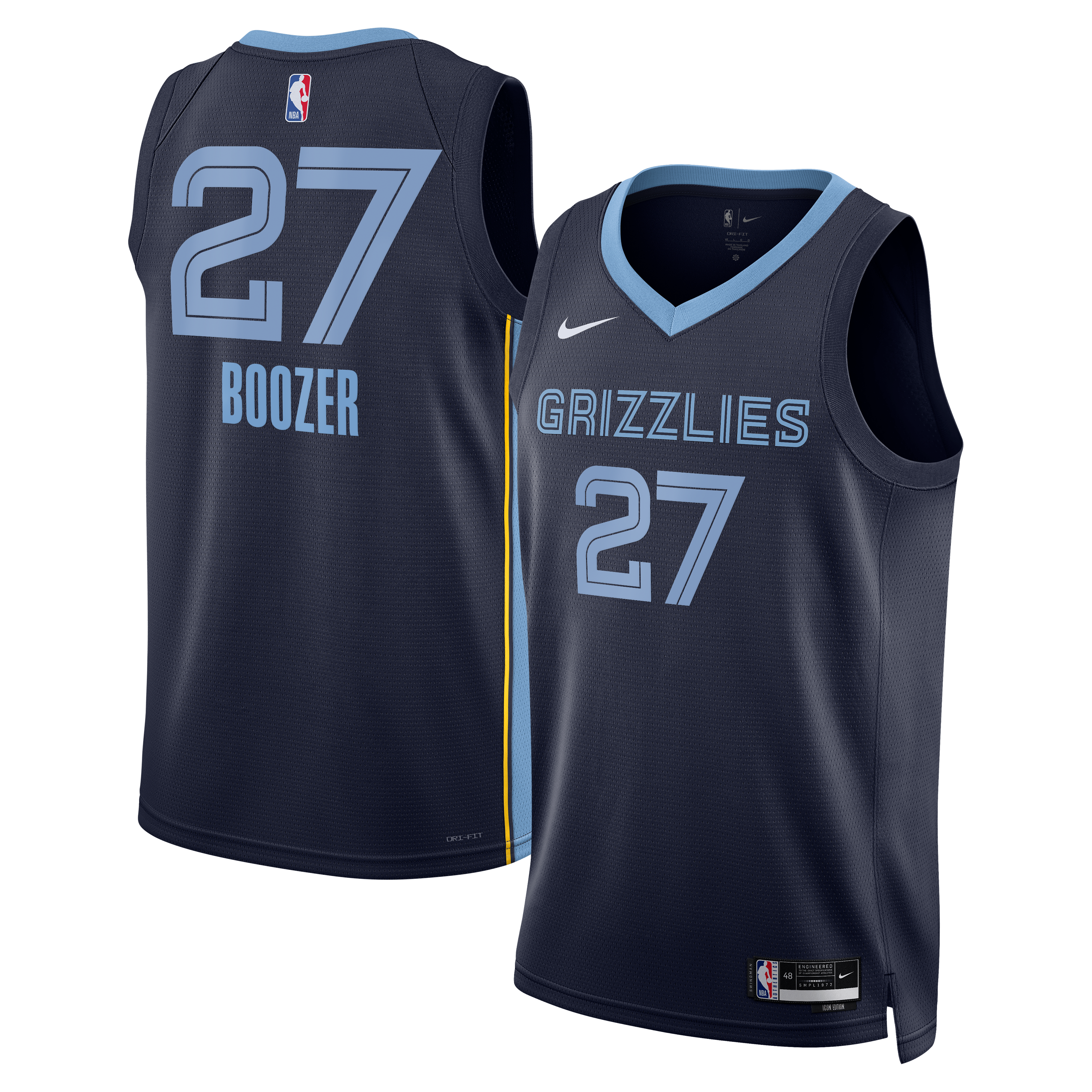 Unisex Nike Cameron Boozer Navy Memphis Grizzlies 2026 NBA Draft Swingman Jersey - Icon Edition