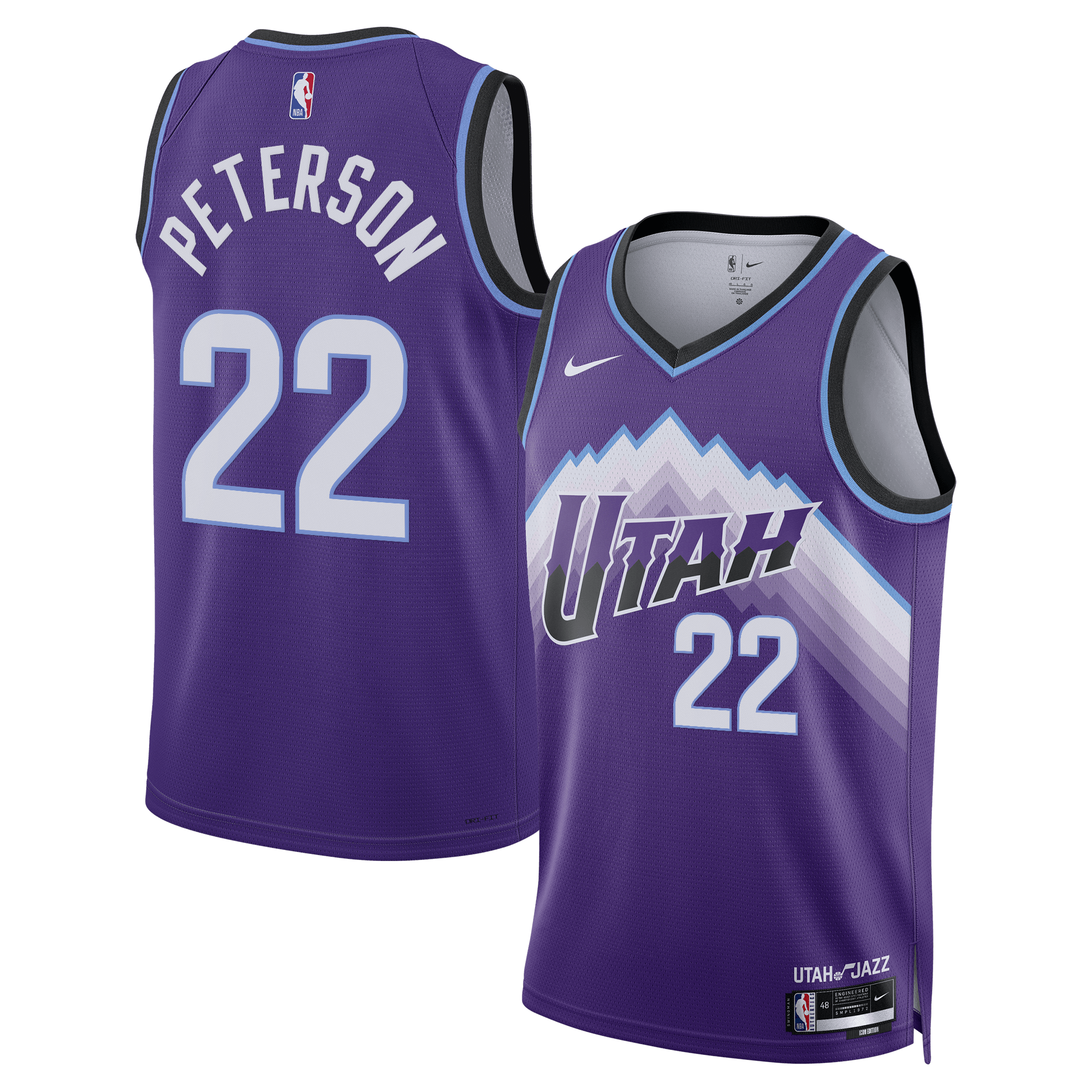 Unisex Nike Darryn Peterson Purple Utah Jazz 2026 NBA Draft Swingman Jersey - Icon Edition