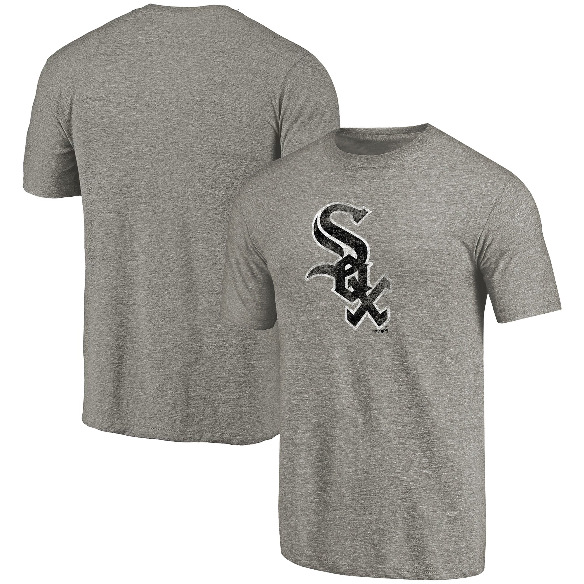 Men's Ash Chicago White Sox Distressed Team Tri-Blend T-Shirt