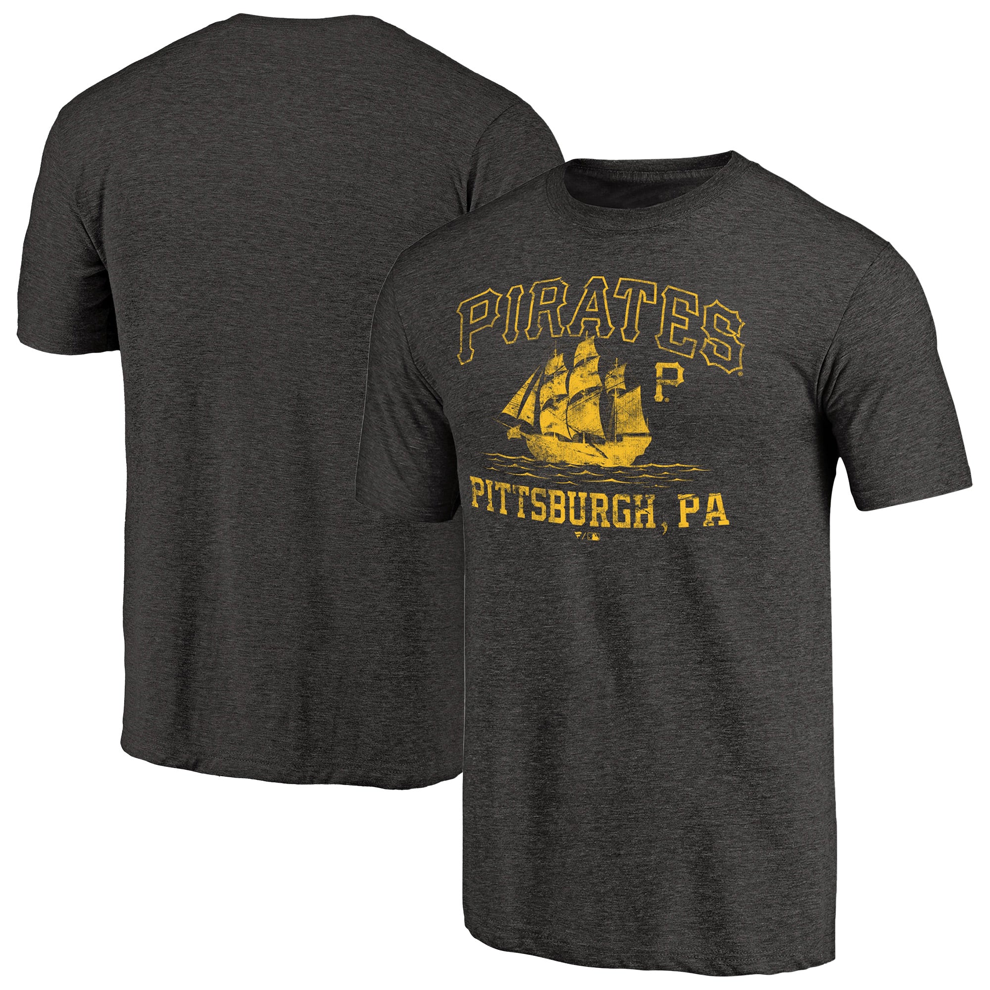 Men's Black Pittsburgh Pirates High Seas Hometown Tri-Blend T-Shirt