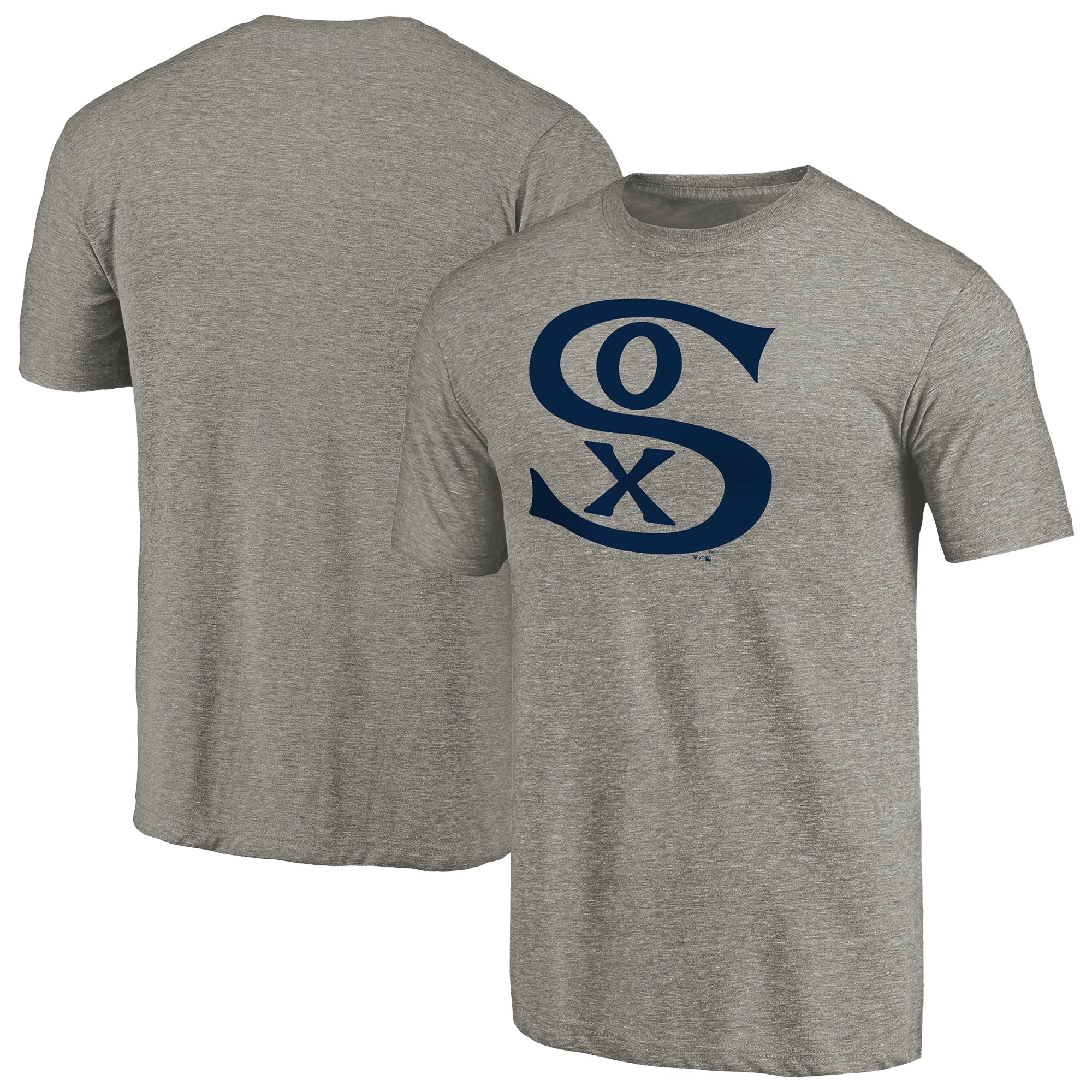 Men's Ash Chicago White Sox Cooperstown Collection Forbes Tri-Blend T-Shirt