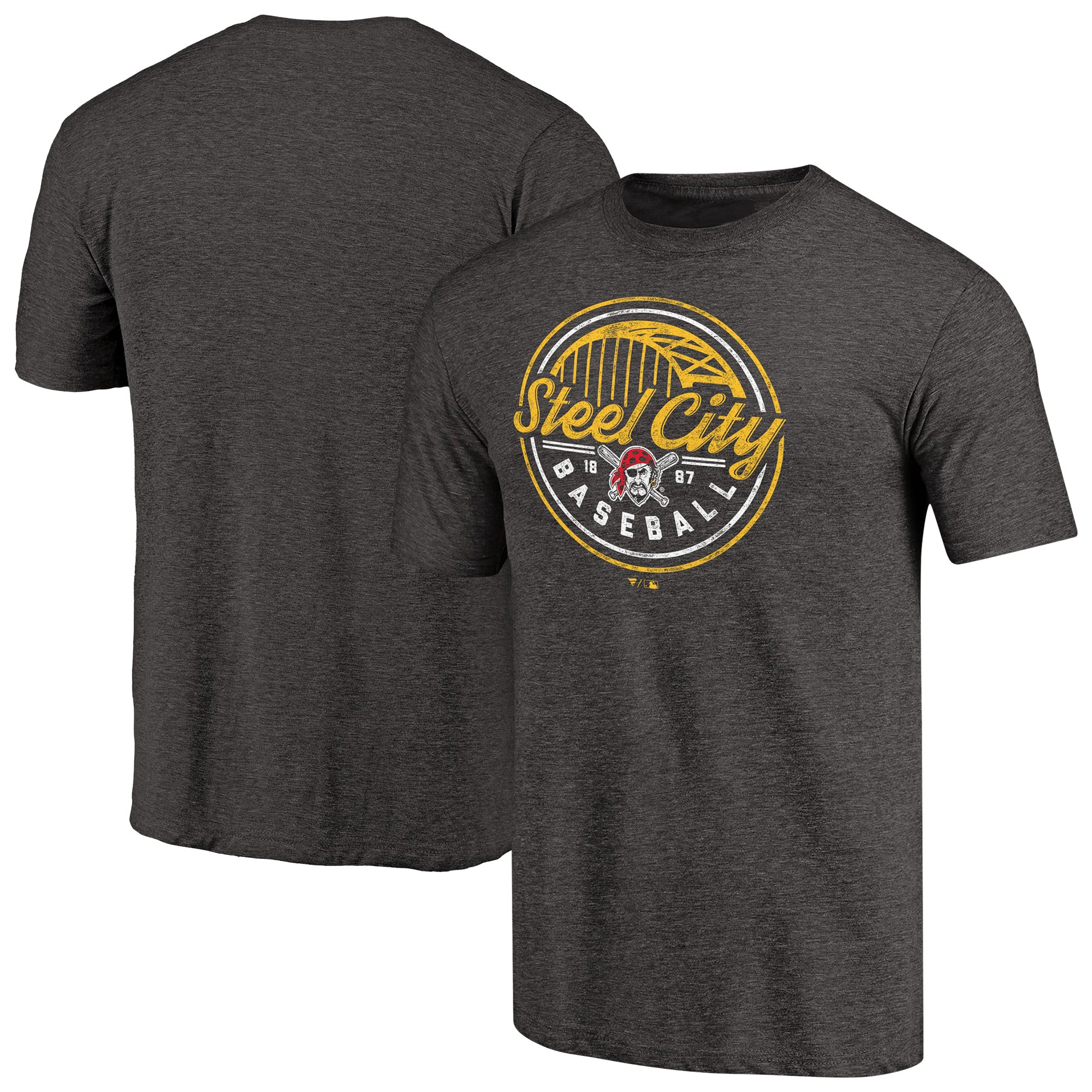 Men's Black Pittsburgh Pirates Hometown Collection Steel City T-Shirt