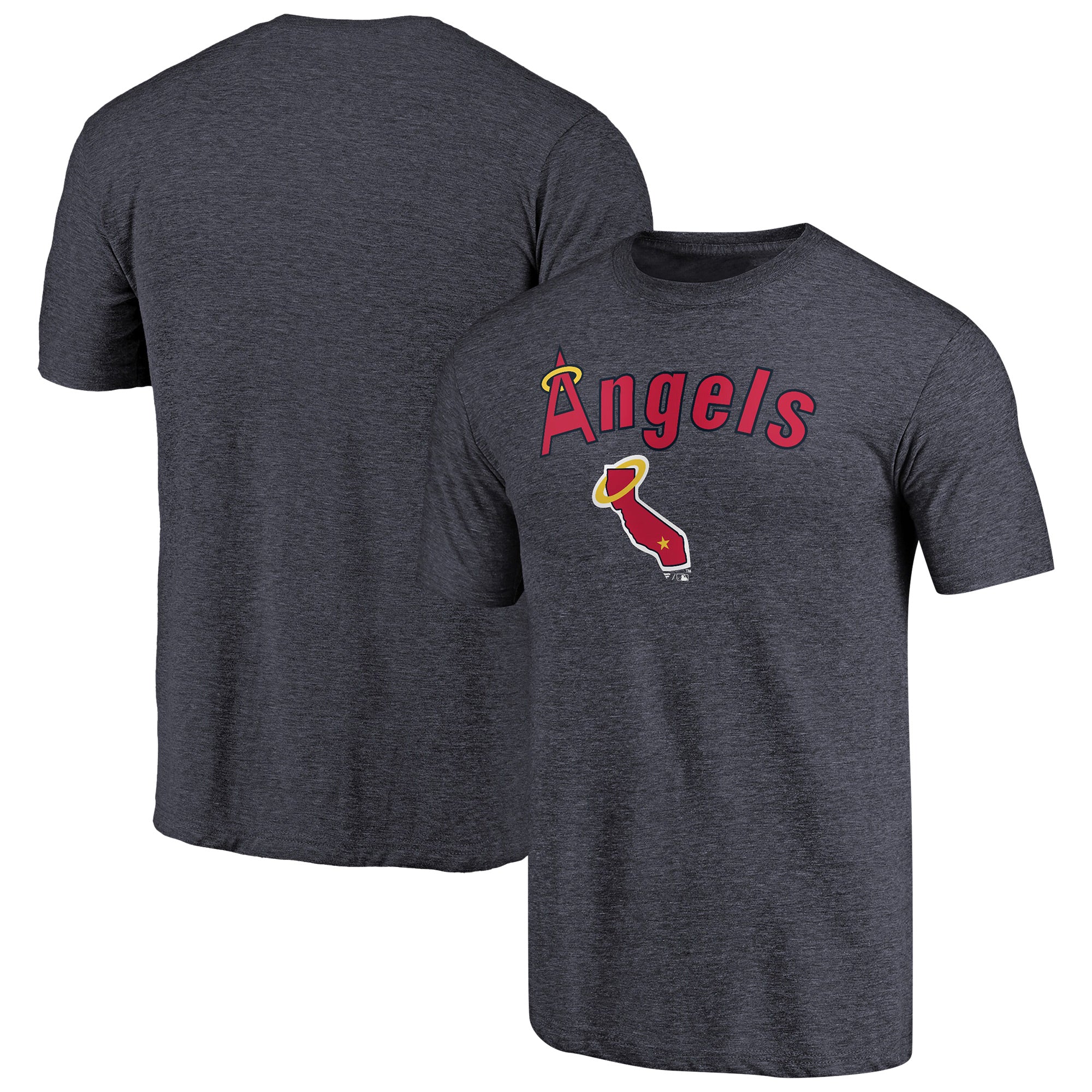 Men's Navy California Angels Vintage Cooperstown Collection Wahconah Tri-Blend T-Shirt