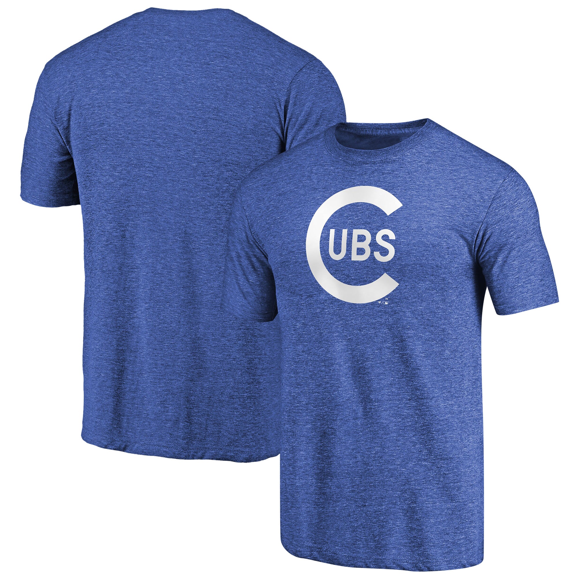 Men's Royal Chicago Cubs Vintage Cooperstown Collection Wahconah Tri-Blend T-Shirt