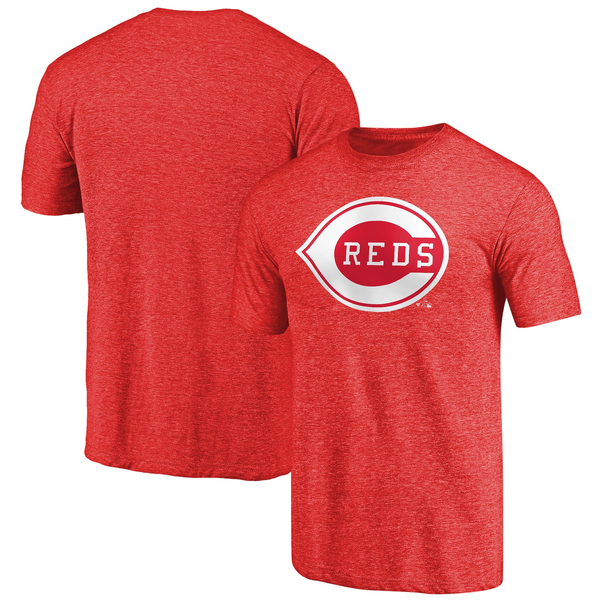Men's Red Cincinnati Reds Vintage Cooperstown Collection Wahconah Tri-Blend T-Shirt
