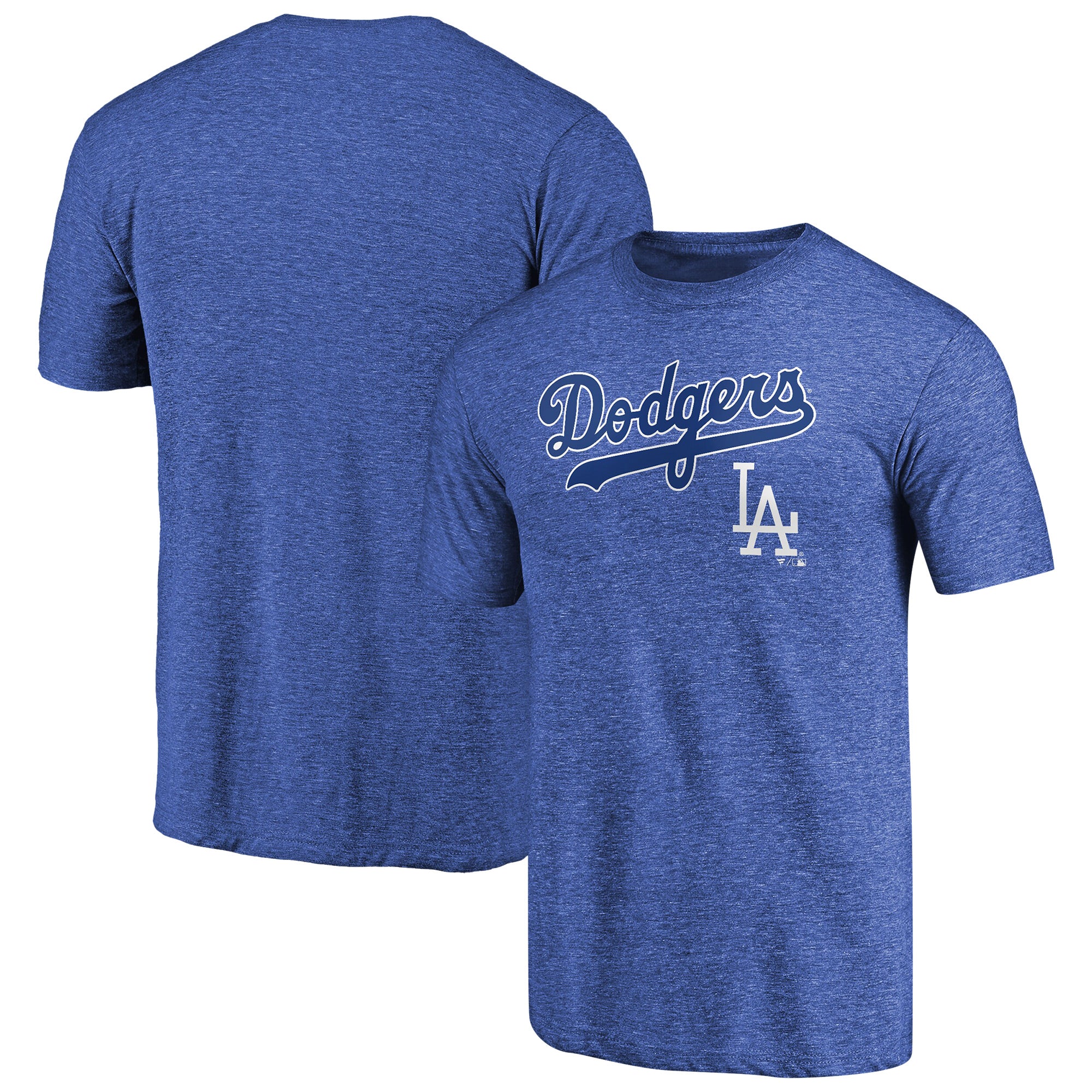 Men's Royal Los Angeles Dodgers Vintage Cooperstown Collection Wahconah Tri-Blend T-Shirt