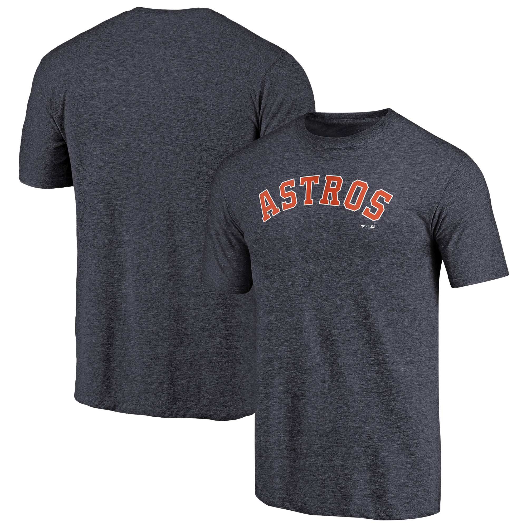 Men's Navy Houston Astros Team Wordmark Tri-Blend T-Shirt